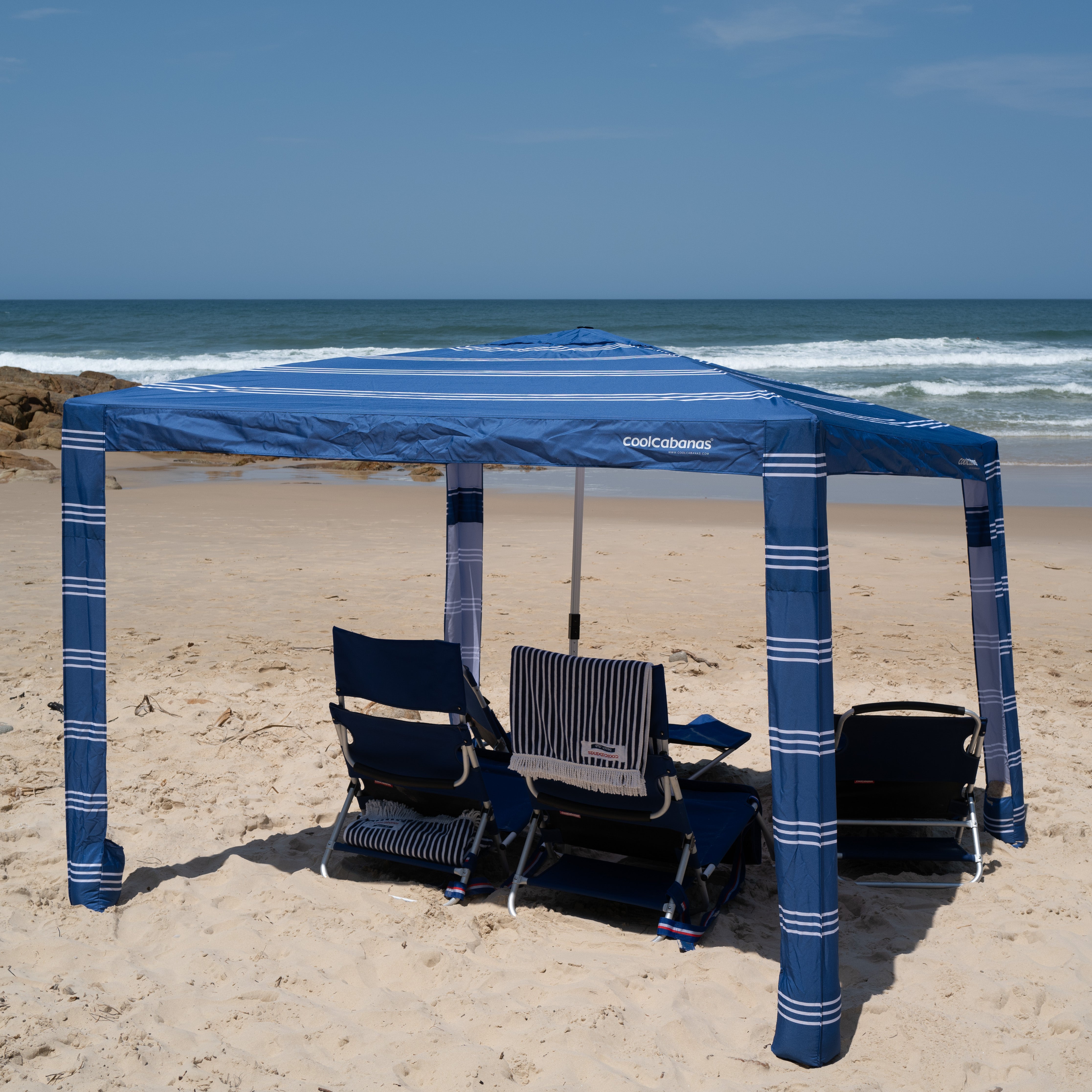 Coolcabana Portable Beach Tent - Lightweight Sun Shelter for Outdoor, Camping & Picnics | UPF 50+ Sun Protection, Easy Setup & Compact Carry Bag | Perfect for Beach, Park & Backyard Relaxation