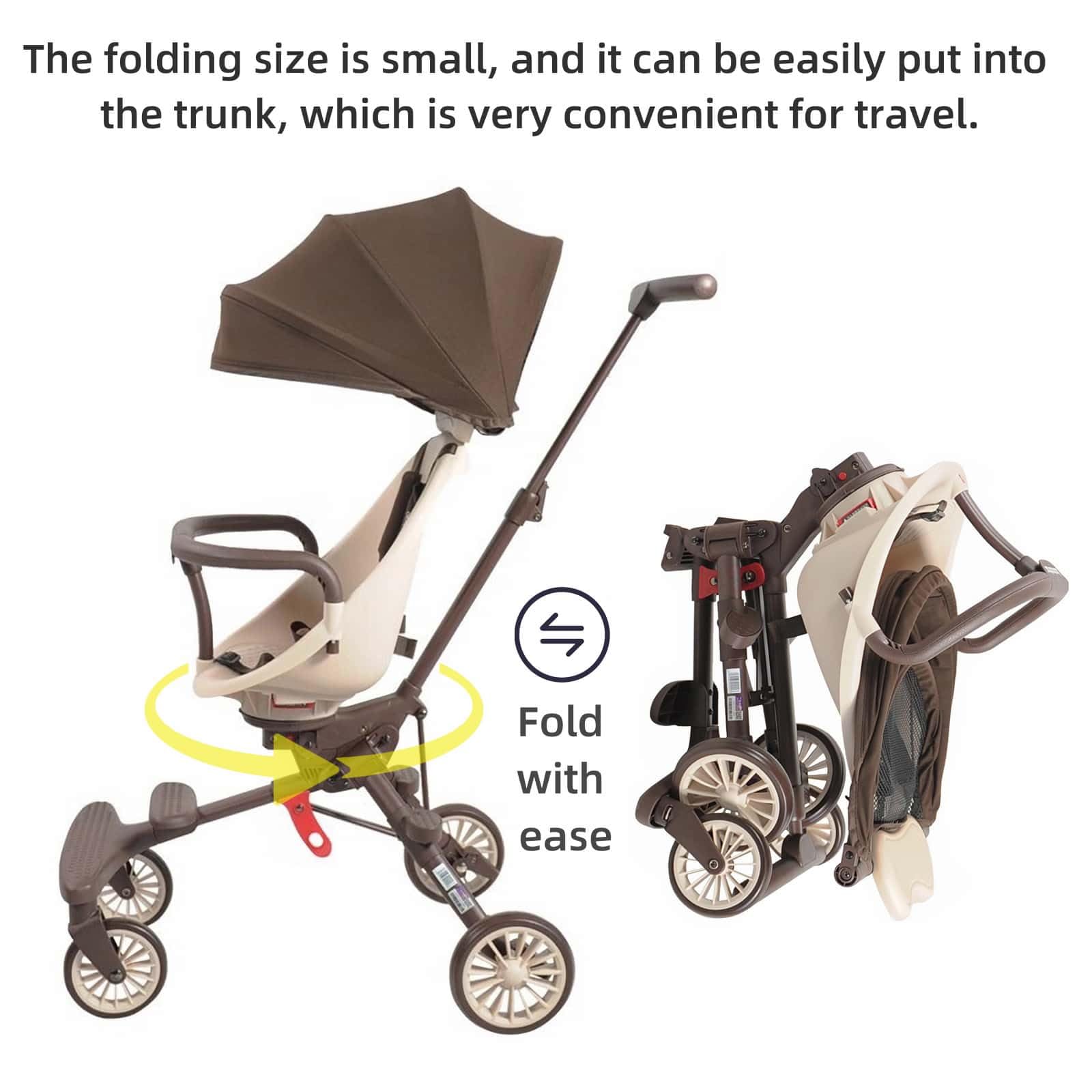 Lightweight Umbrella Stroller for Toddlers 1-3 Years Old - Compact Jogging Stroller with 360° Swivel Wheels | Easy Fold Travel Stroller for Big Kids | Perfect for Park Walks, Shopping & Airplane Travel