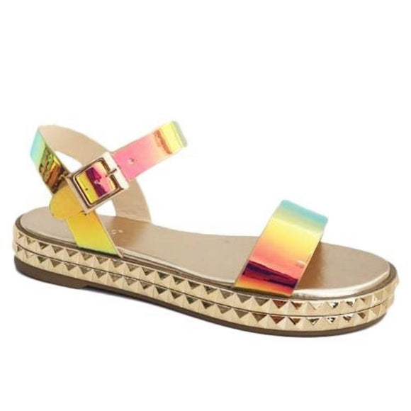 Meagan Women's Multi-Color Strappy Sandals - Comfortable Summer Beach Flip Flops for Casual Wear & Outdoor Activities