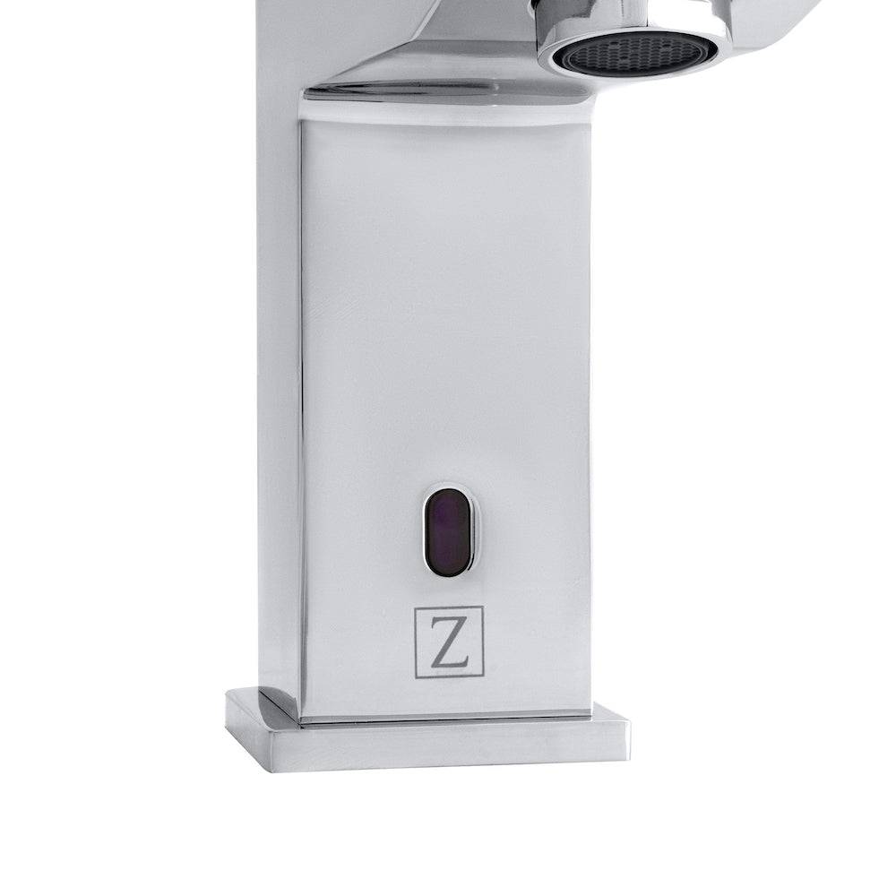 ZLINE Bliss Touchless Bathroom Faucet - Chrome Finish, Motion Sensor Hands-Free Design for Modern Homes (BLS BFS CH) | Perfect for Water Conservation, Kids' Safety & Hygienic Bathing Experience