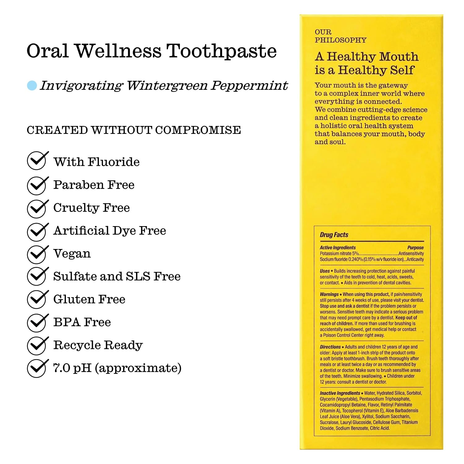 Twice Remineralizing & Whitening Toothpaste for Sensitive Teeth - SLS Free Fluoride Toothpaste with Wintergreen & Peppermint - Cavity Protection (3-Pack) | Gentle Daily Care for Sensitive Smiles