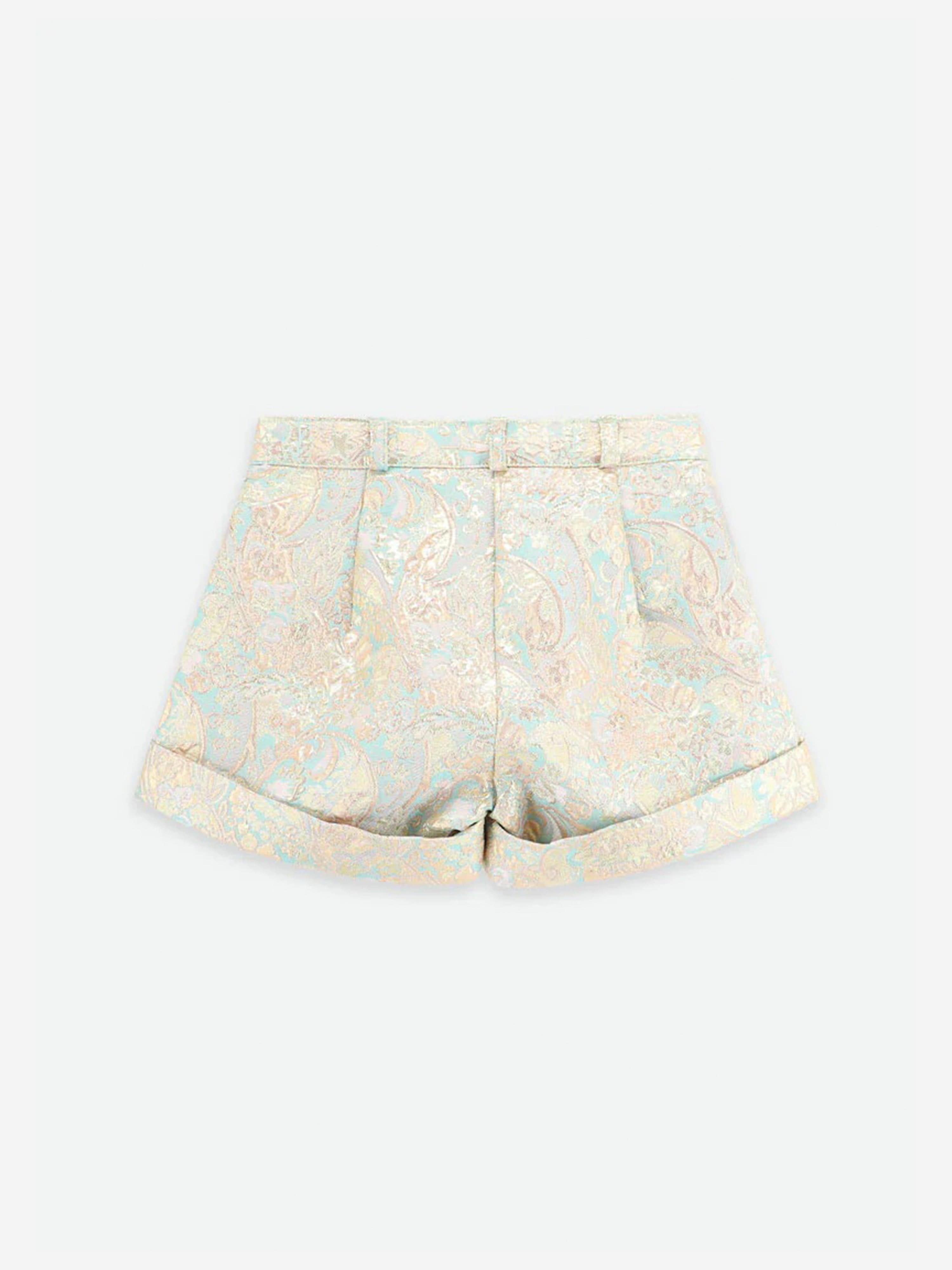 Angels Face Girls Metallic Paisley Shorts - Pink Trendy Fashion Shorts for Girls | Perfect for Summer, Playdates & Casual Outfits