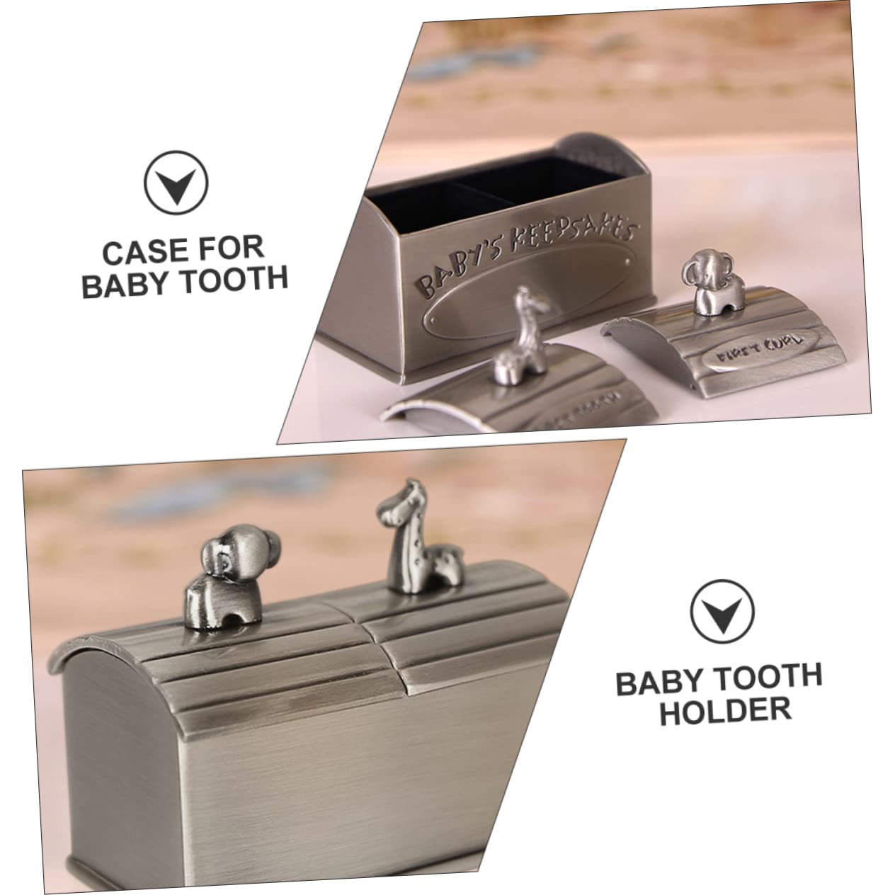 Beautifu Box - Zinc Alloy Tooth Storage Container for Kids | Organizer for Baby Teeth, Tooth Fairy Gifts & Dental Keepsakes | Perfect for Tooth Fairy Visits, Memory Preservation & Nursery Organization