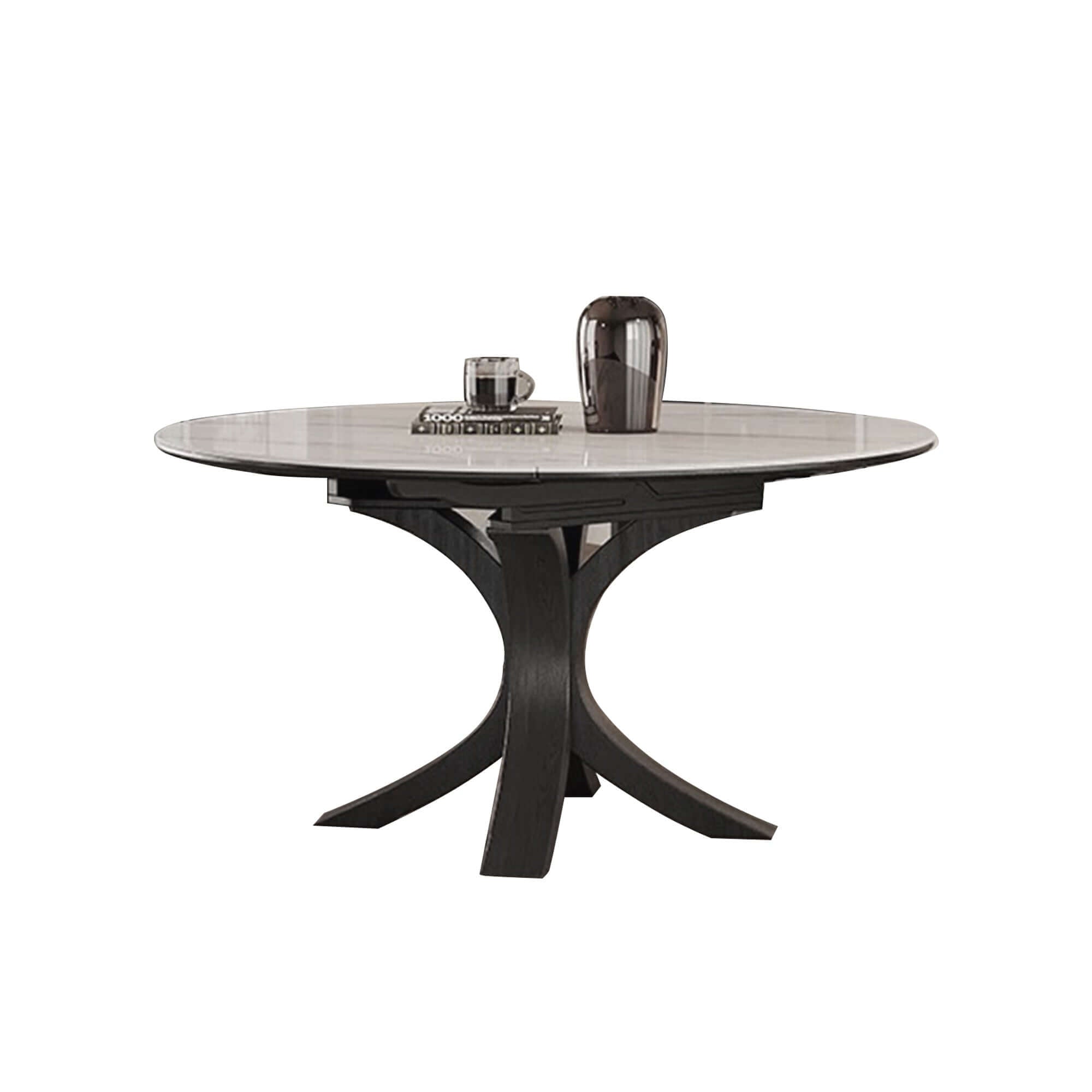 Premium Sintered Stone Expandable Dining Table - Square to Round Convertible Design with Marble Finish | Perfect for Small Spaces, Dinner Parties & Modern Home Decor