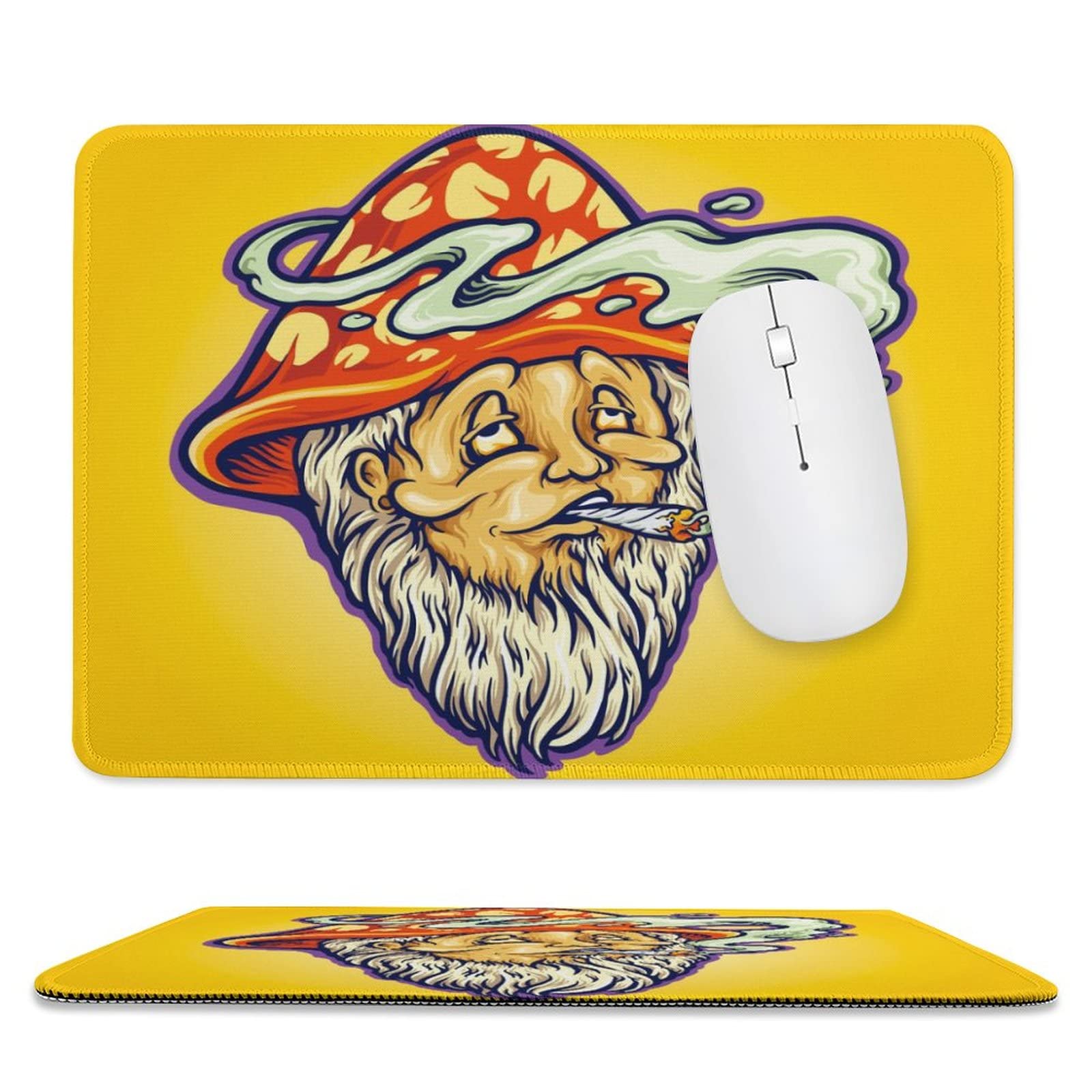Funny Mushroom Mouse Pad - Non-Slip Rubber Base Square Mouse Mat for Computer Desk | Custom Personalized Gaming & Office Accessories | Perfect for Work, Gaming & Home Décor