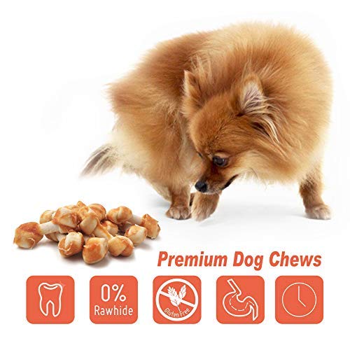 Premium Natural Dog Chew Bones for Small Dogs - Grain Free, Rawhide Free, Limited Ingredient, Healthy Dental Treats (18pcs/Pack x 2) - Perfect for Teething Puppies & Training Rewards