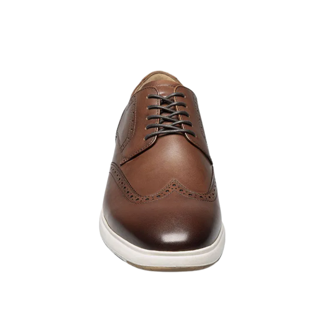 Men's Wingtip Dress Shoes in Cognac - Classic Oxford Style for Formal & Business Wear (Regular Width) - Perfect for Weddings, Office & Special Occasions