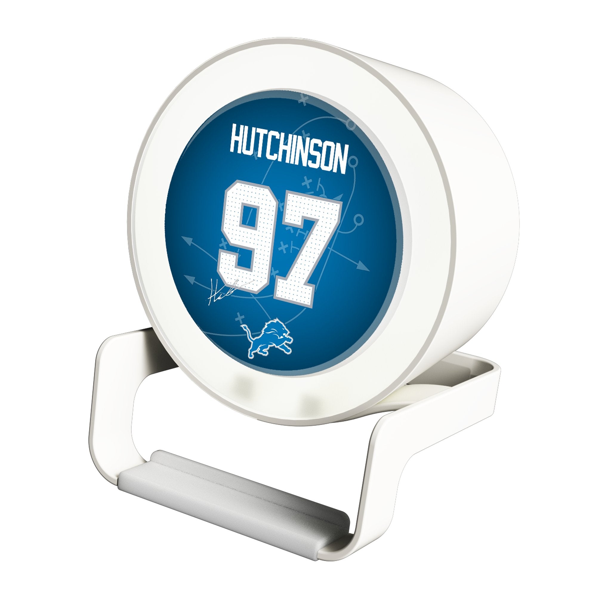 Aidan Hutchinson Detroit Lions 97 Night Light with USB Charger & Bluetooth Speaker - Perfect for Bedroom, Game Room, and Lions Fan Gifts