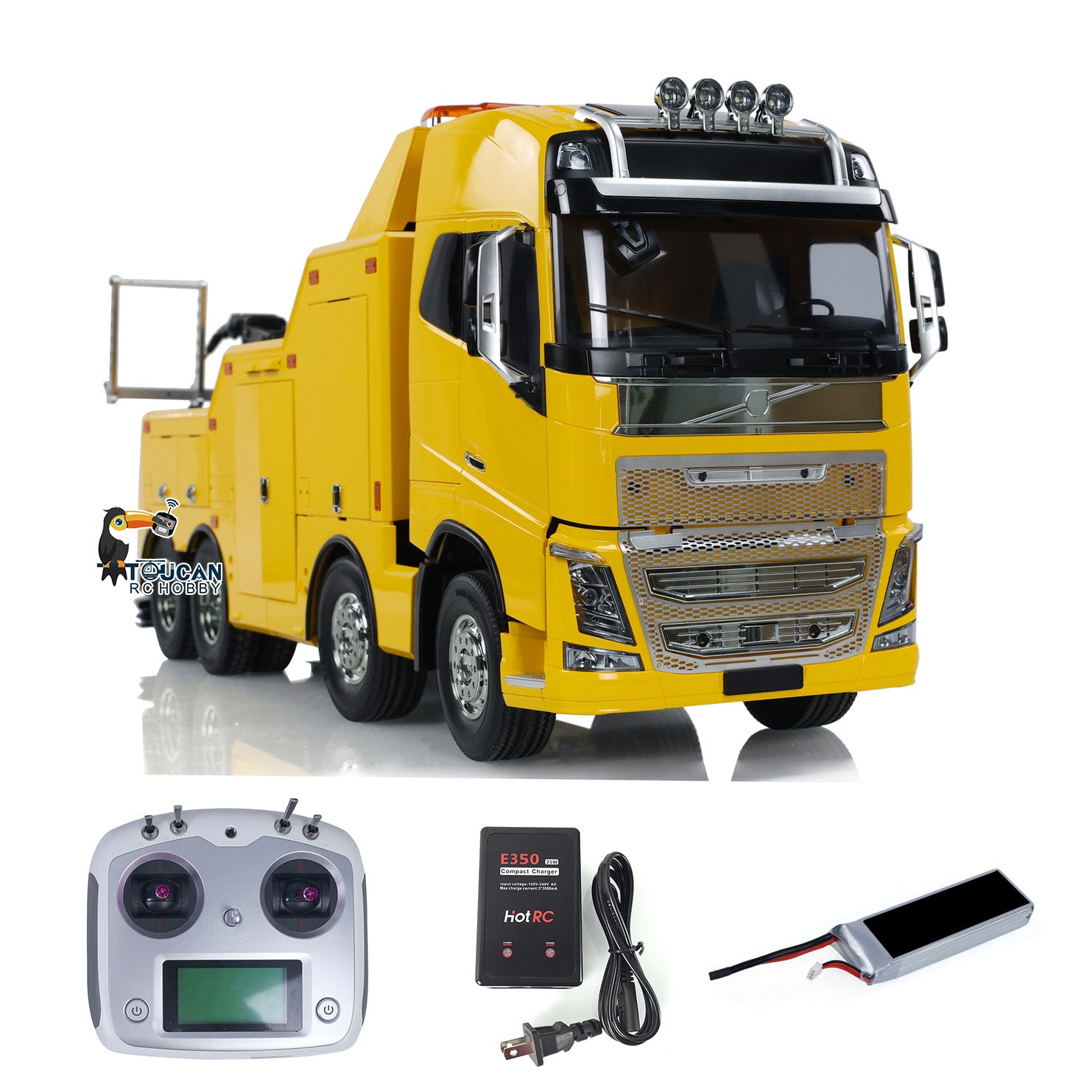 TAMIYA 1/14 Scale 8x4 RC Wrecker Tow Truck 56362 - Remote Controlled Rescue Car FH16 Electric Recovery Vehicle (732x199x309mm) - Perfect for RC Hobbyists, Collectors, and Rescue Simulation Enthusiasts