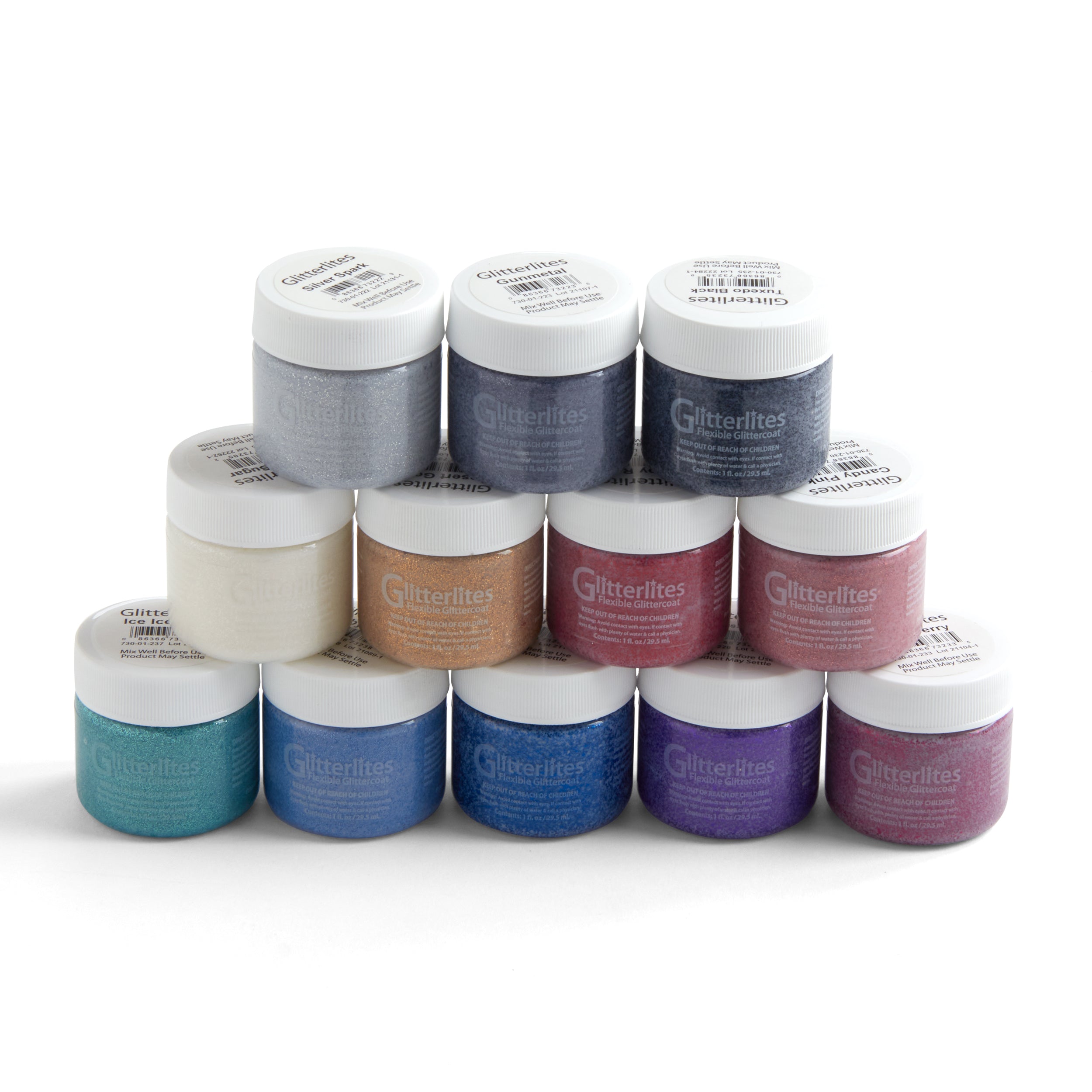 Angelus Glitterlites Paint - Metallic & Glitter Acrylic Leather Paint for Shoes, Bags & DIY Crafts - Perfect for Customizing Sneakers, Handbags & Accessories
