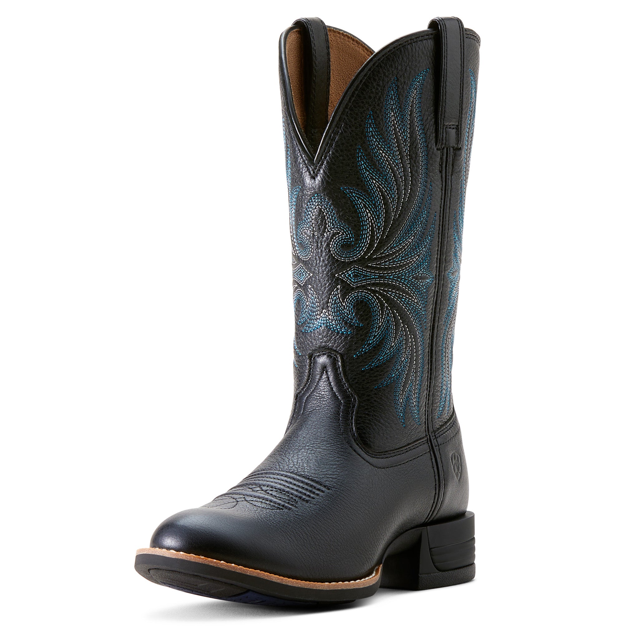 Ariat Women's Ranahan Western Cowboy Boots - Black Deertan Leather, Comfortable & Durable for Riding, Work & Casual Wear