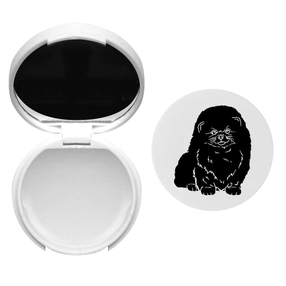 Pomeranian Puppy Lip Balm with Mirror - Moisturizing & Cute Dog-Themed Lip Care (BM00024473) | Perfect Gift for Pet Lovers, Daily Hydration & On-the-Go Use