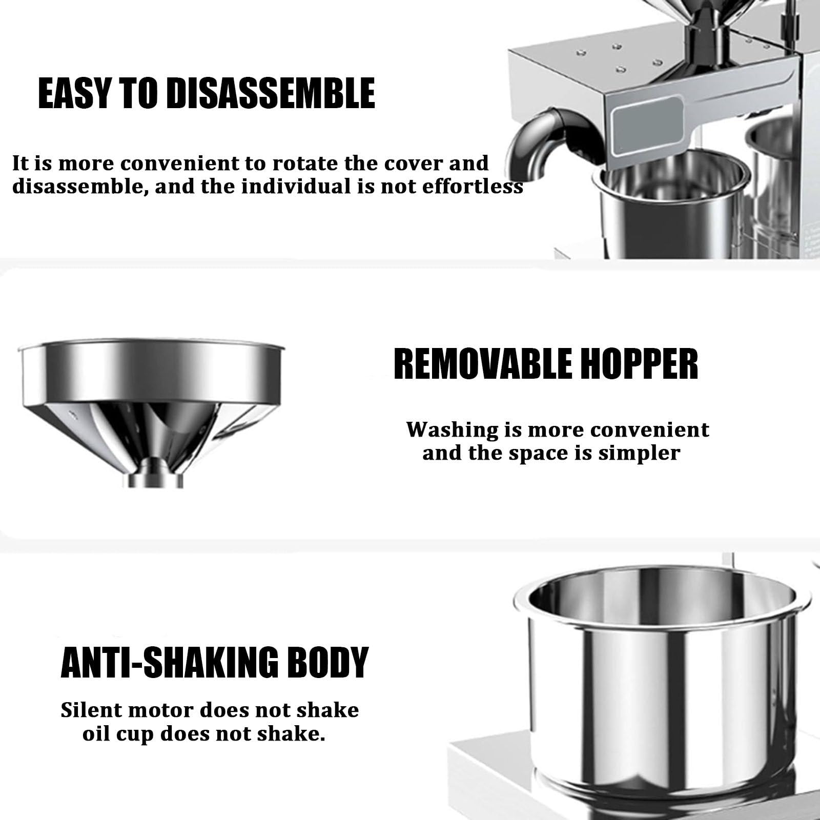 Premium Electric Walnut Oil Press Machine - 820W Stainless Steel Hot & Cold Oil Expeller with 200℃ Constant Temperature - Professional Seed Oil Mill for Home Use - Perfect for Cooking, Salad Dressings & DIY Skincare