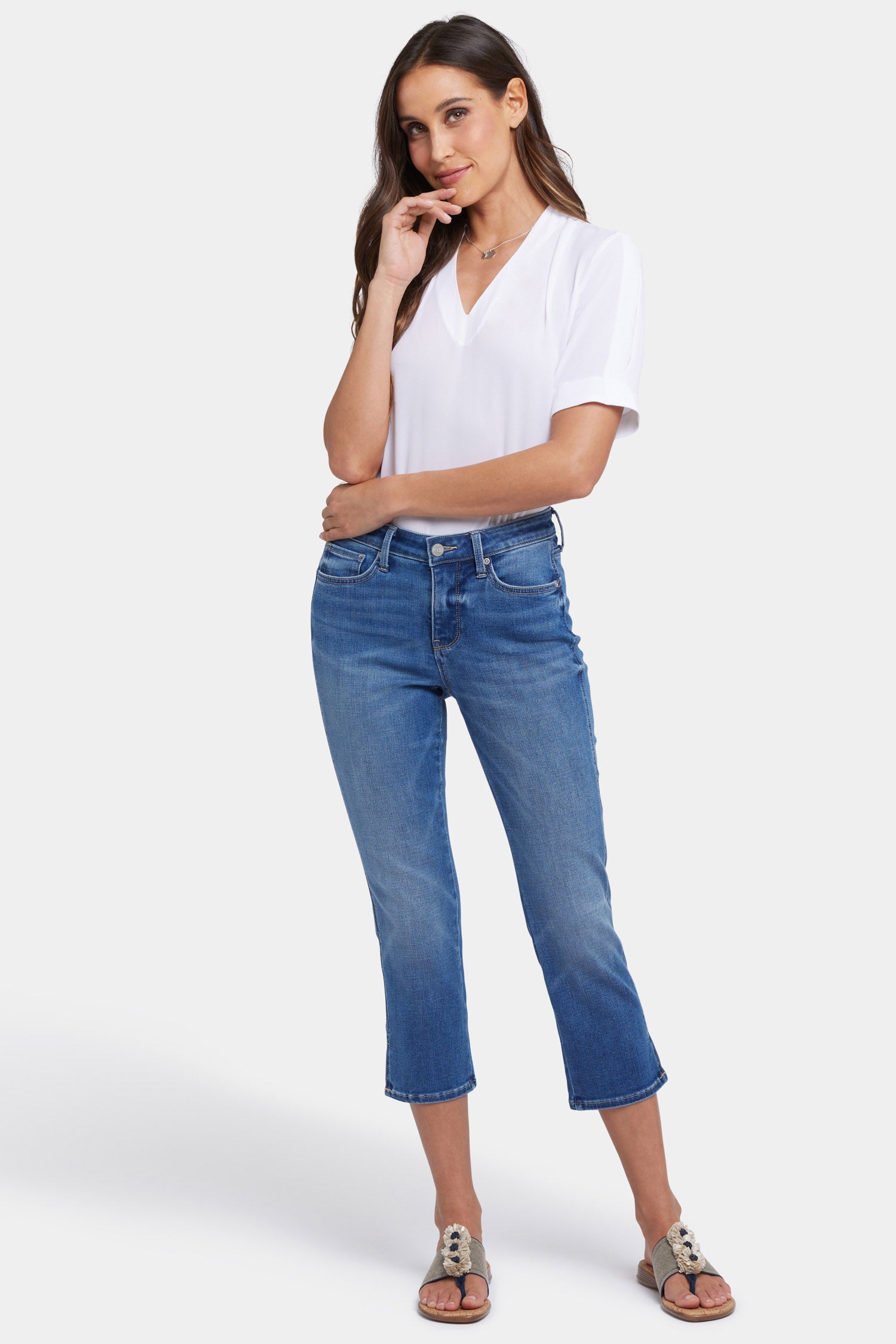 Chloe Capri Jeans for Women | High Waist Stretch Denim Pants | Picasso Lake Wash | Casual & Comfortable | Perfect for Spring & Summer Outings