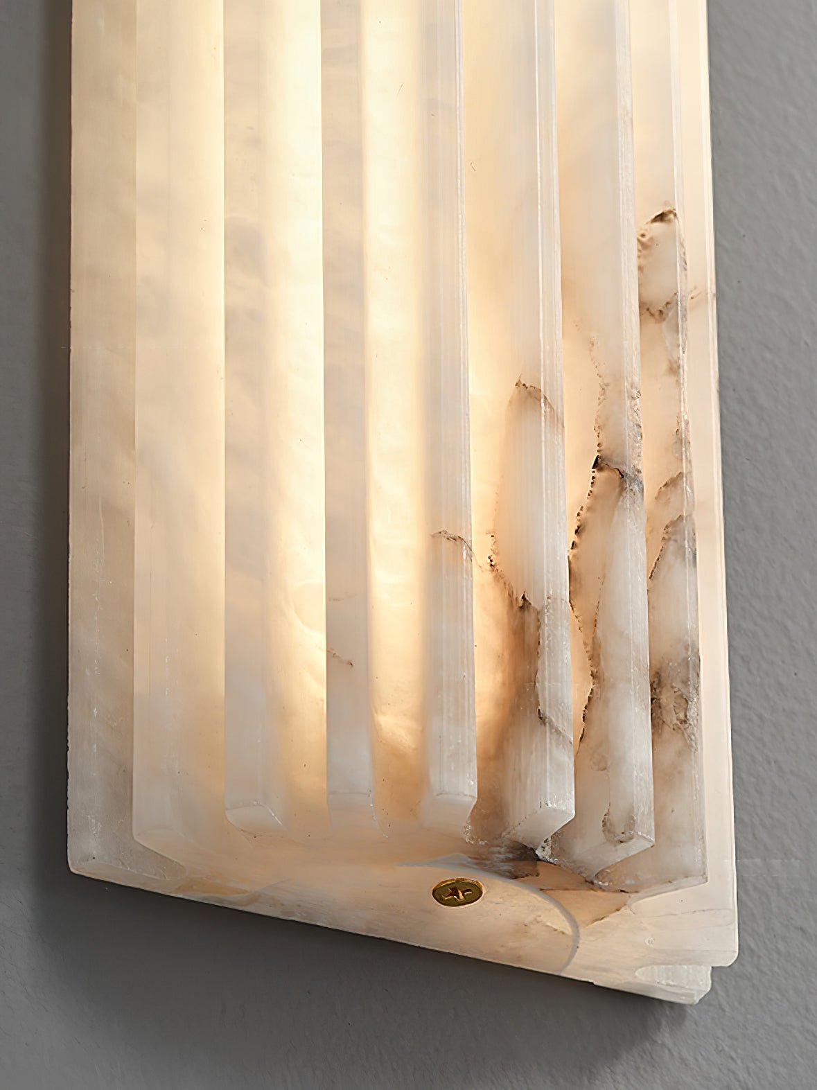 Alvia Alabaster Wall Light - Modern Sconce for Bedroom, Living Room & Hallway - Elegant White Stone Finish - Indoor Lighting Fixture