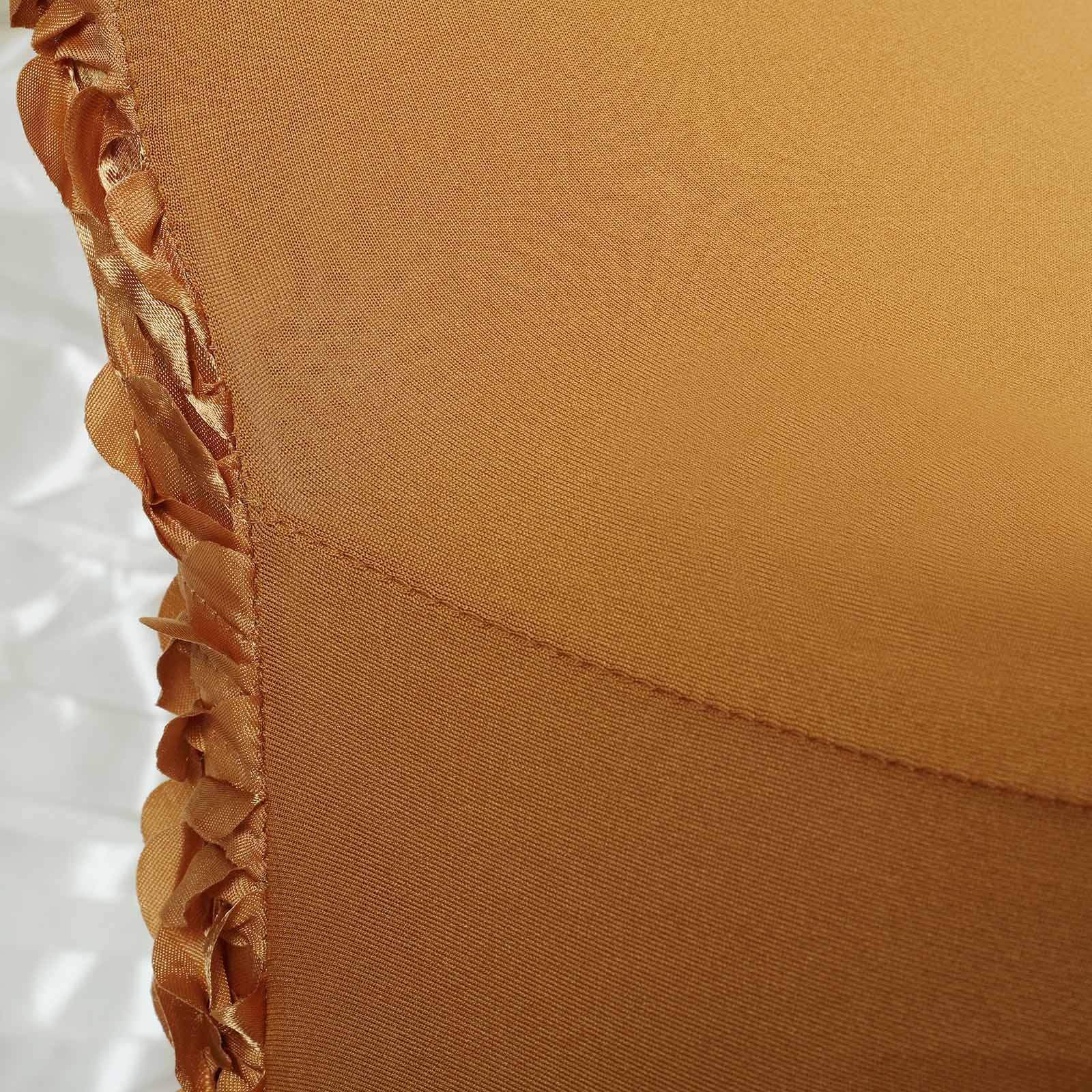 Elegant Satin Rosette Spandex Stretchable Banquet Chair Covers - Perfect for Weddings, Parties & Formal Events