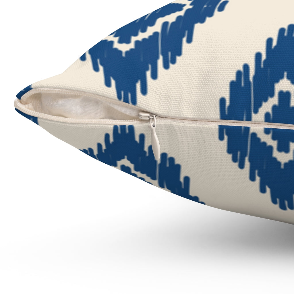Blue Sands Accent Pillow - 18x18 Inch Square Throw Pillow with Soft Spun Polyester Cover - Perfect for Sofa, Bed & Home Decor