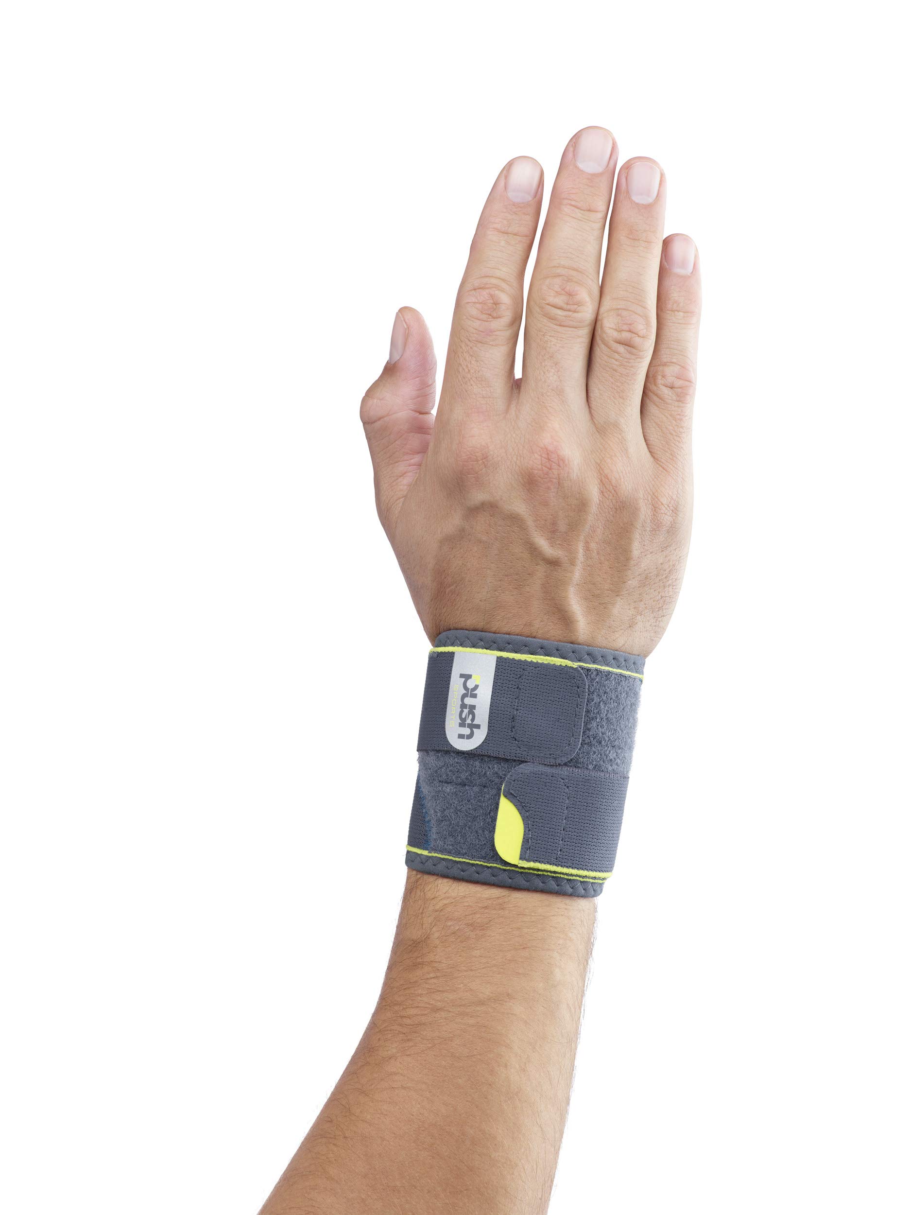 Push Sports Wrist Support Brace - Adjustable Compression Wrist Wrap with Thumb Loop for Pain Relief & Stability (Left Hand) - Ideal for Weightlifting, Basketball, Tennis & Arthritis Support