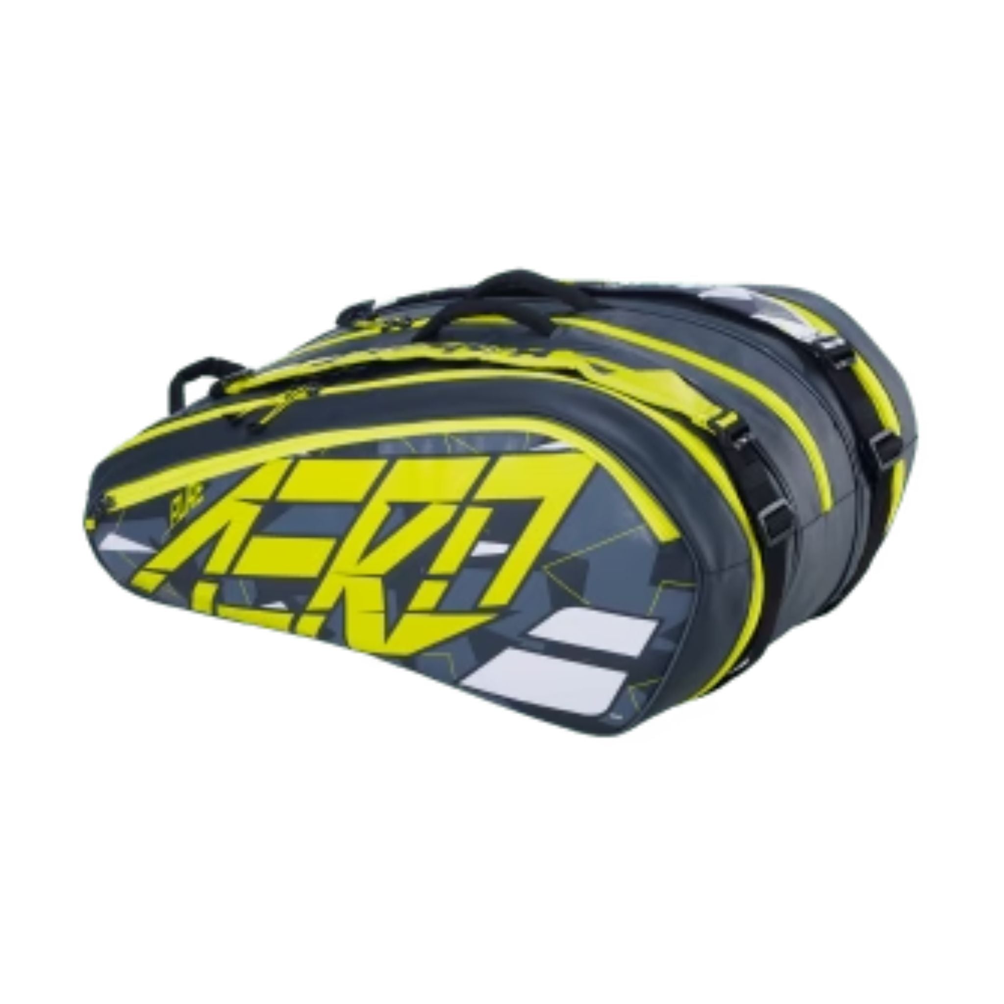 Babolat RH X12 Pure Aero Tennis Bag [Grey/Yellow] - Durable Tennis Backpack for Rackets & Gear - Perfect for Court, Travel & Training