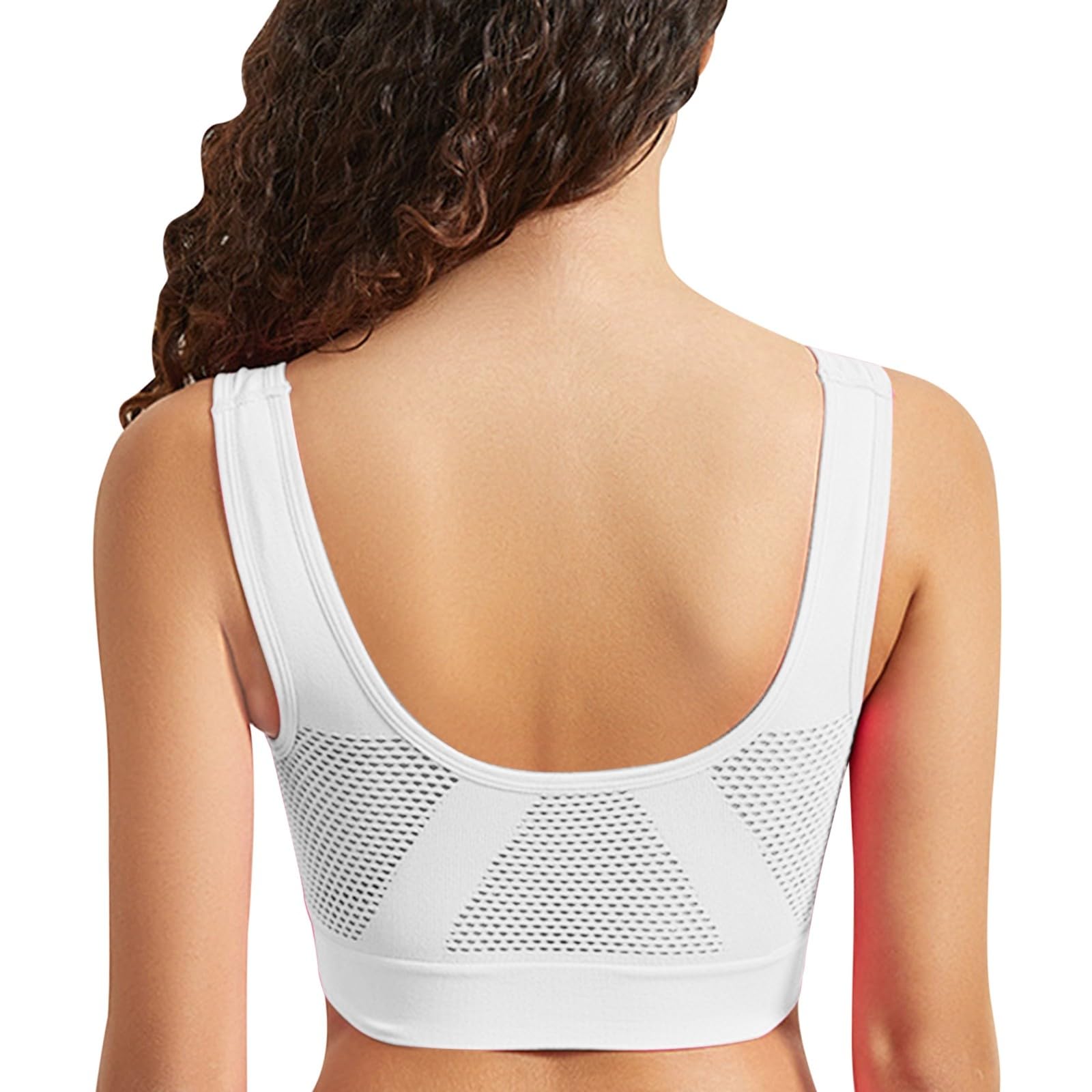 Breathable Cool Lift-Up Air Bras - Padded No Underwire Full Support Sports Bra for Women - Large Size Comfortable Workout & Yoga Bra