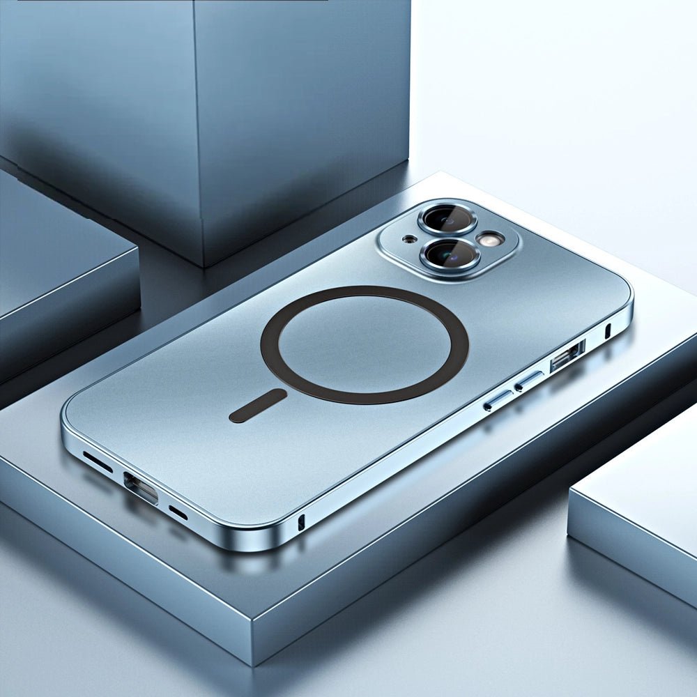 FusionSnap Aluminum MagSafe iPhone Case - Durable Protective Cover for iPhone 12/13/14/15 Pro Max - Slim & Lightweight Metal Design - Perfect for Everyday Use, Travel & Work