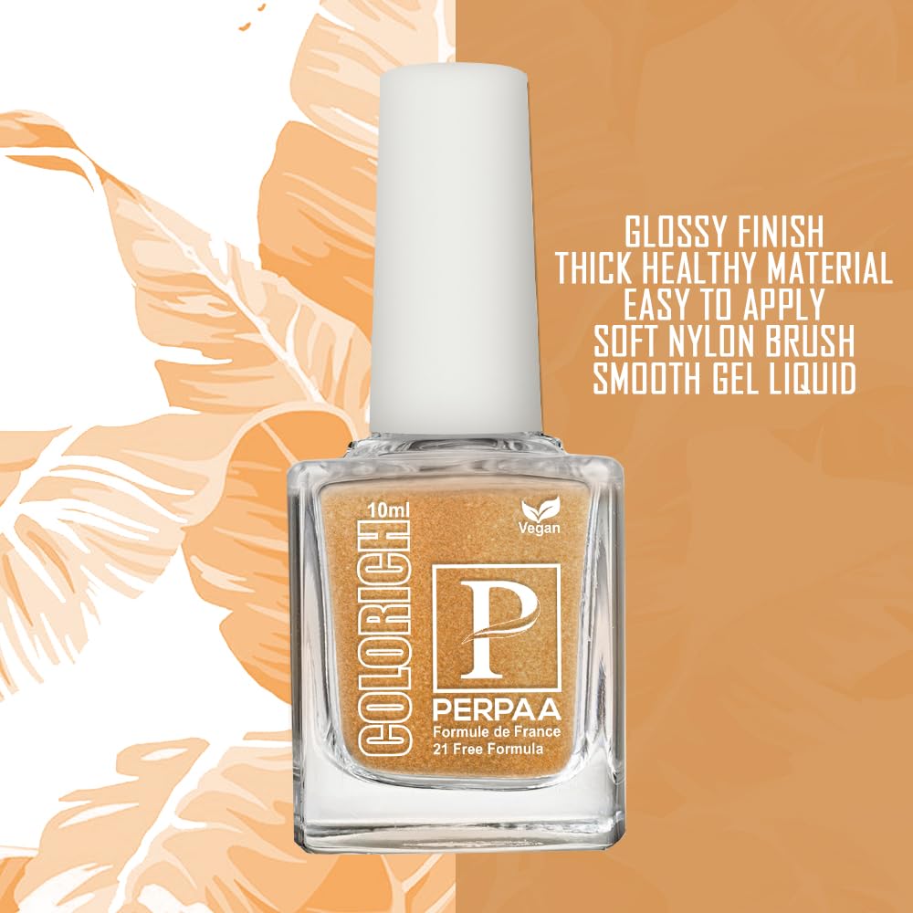PERPAA® Vegan HD Color Gel Nail Polish Set - 3 Colors (Shimmer Peach, Bold Red, Coco Brown) | Long Lasting, Non-Toxic, Cruelty Free | Perfect for Manicures, Pedicures, Nail Art & Salon Use