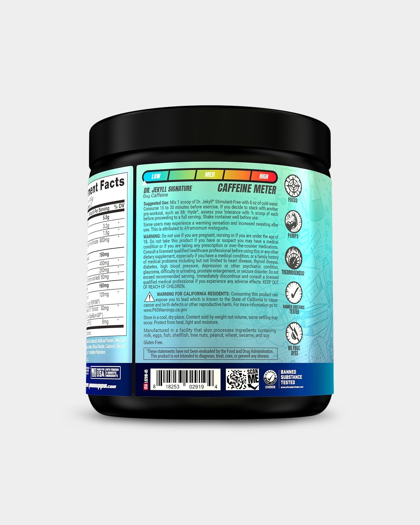 Pro Supps Dr. Jekyll Signature Pre-Workout Supplement - Nitric Oxide Booster for Muscle Pumps & Energy - Best for Gym, Bodybuilding & Athletic Performance