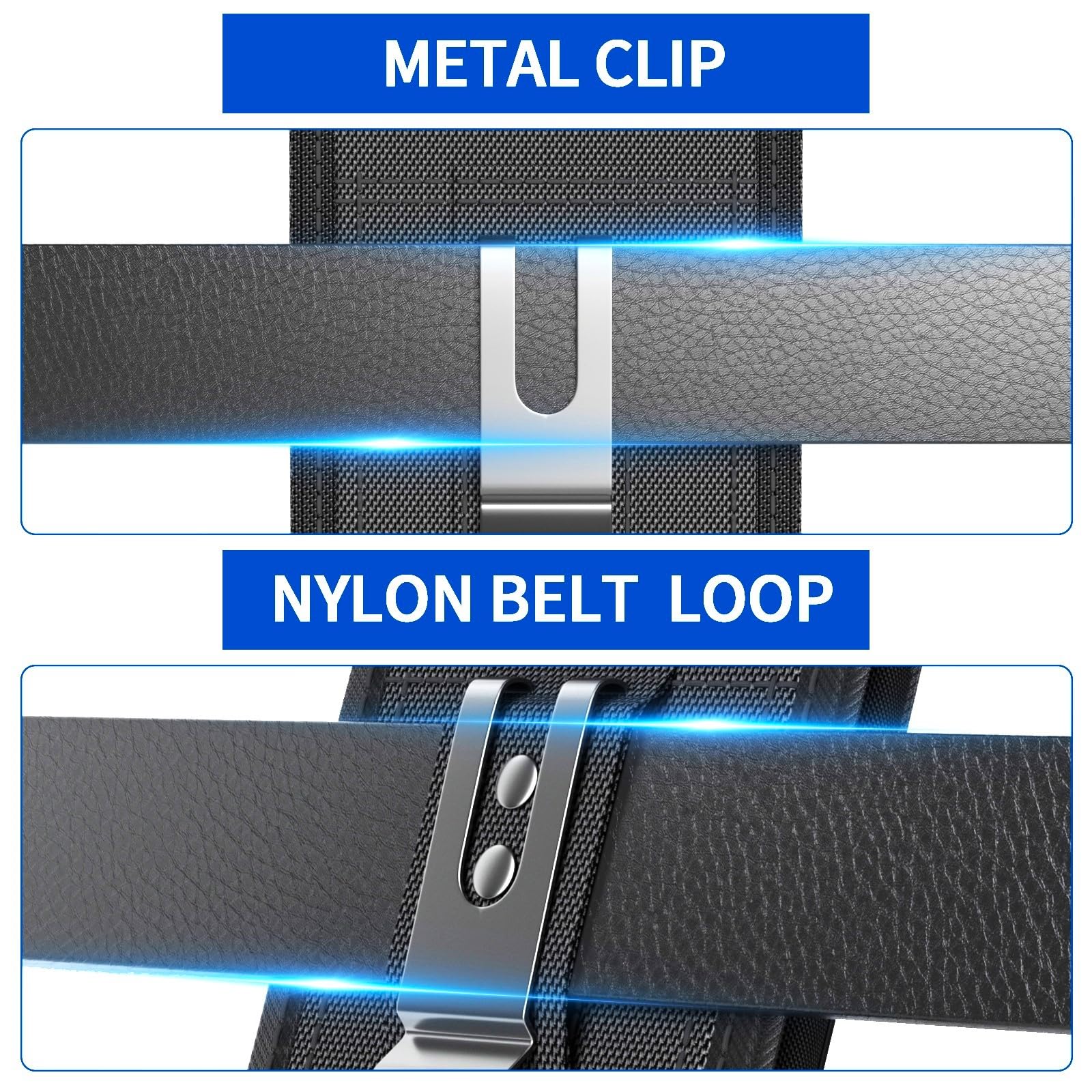 Premium Leather Holster for Samsung Galaxy S25 Plus/S24 Plus/S23 Plus/S22 Plus/S21 Plus (Non-Ultra Models) - Belt Clip & Magnetic Closure | Compatible with Otterbox Symmetry Case | Perfect for Work, Travel & Outdoor Activities