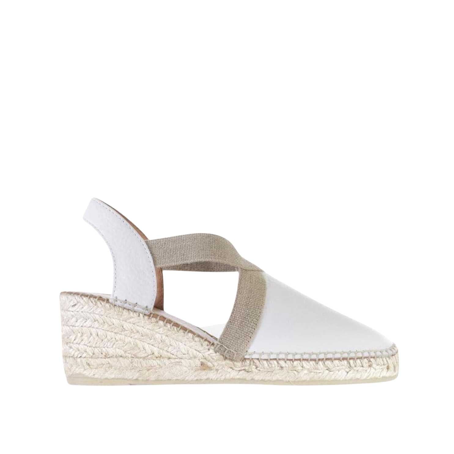 Women's Plain Leather Wedge Espadrilles - Comfortable Casual Summer Shoes for Beach, Vacation & Everyday Wear | Tossa