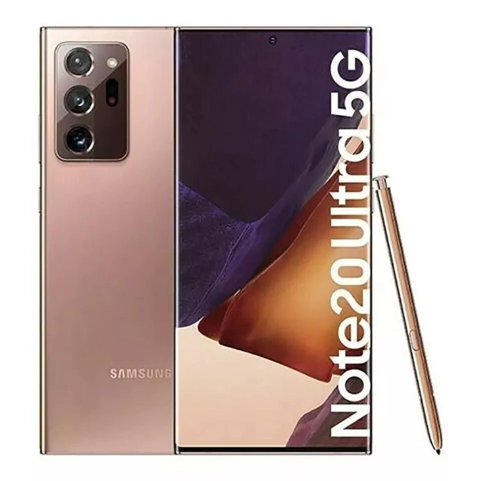 Unlocked Samsung Galaxy Note 20 Ultra 5G SM-N986U 128GB Bronze (CDMA Compatible) - B Grade Refurbished Smartphone for Business & Gaming