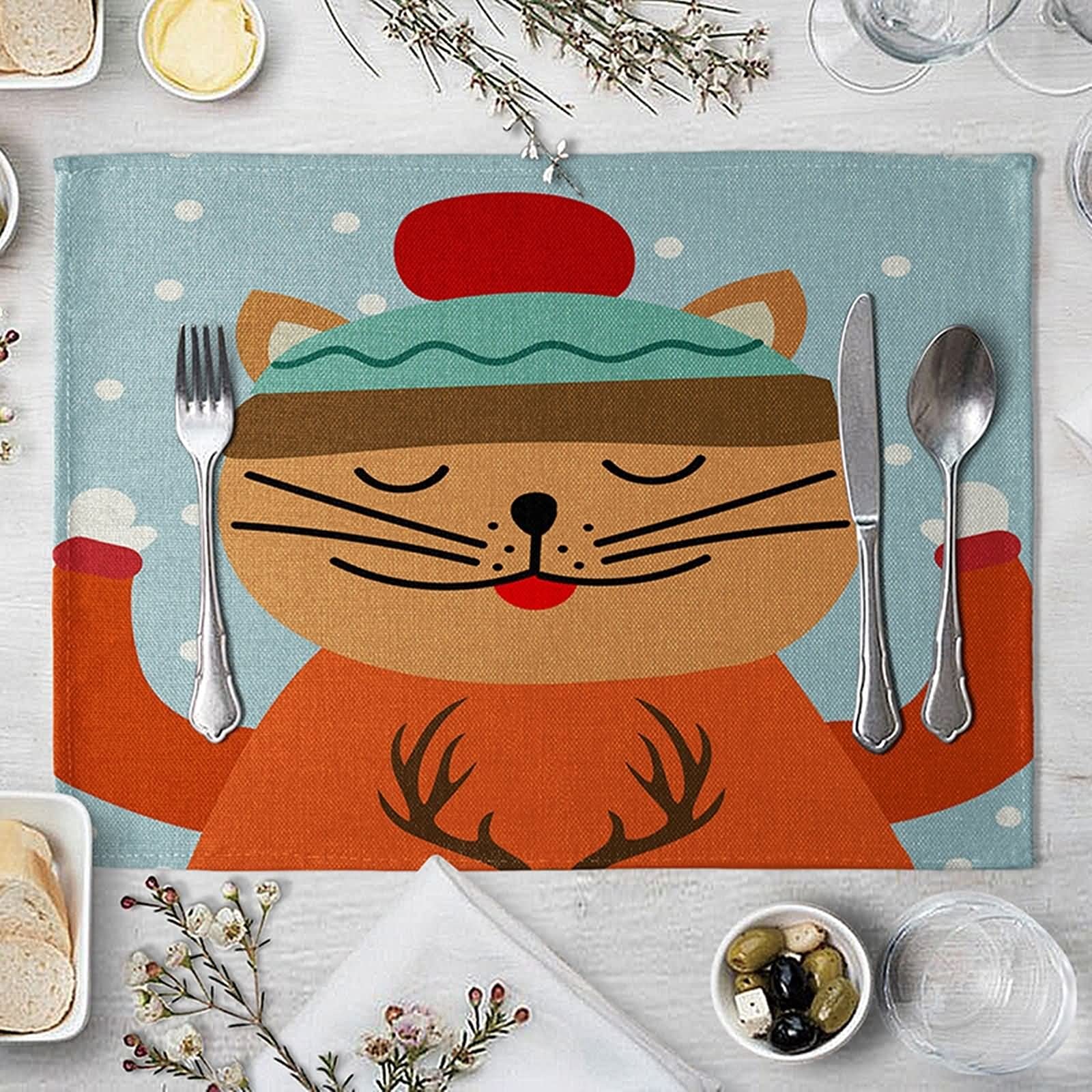 Premium Cotton Linen Placemats Set of 2 - 16