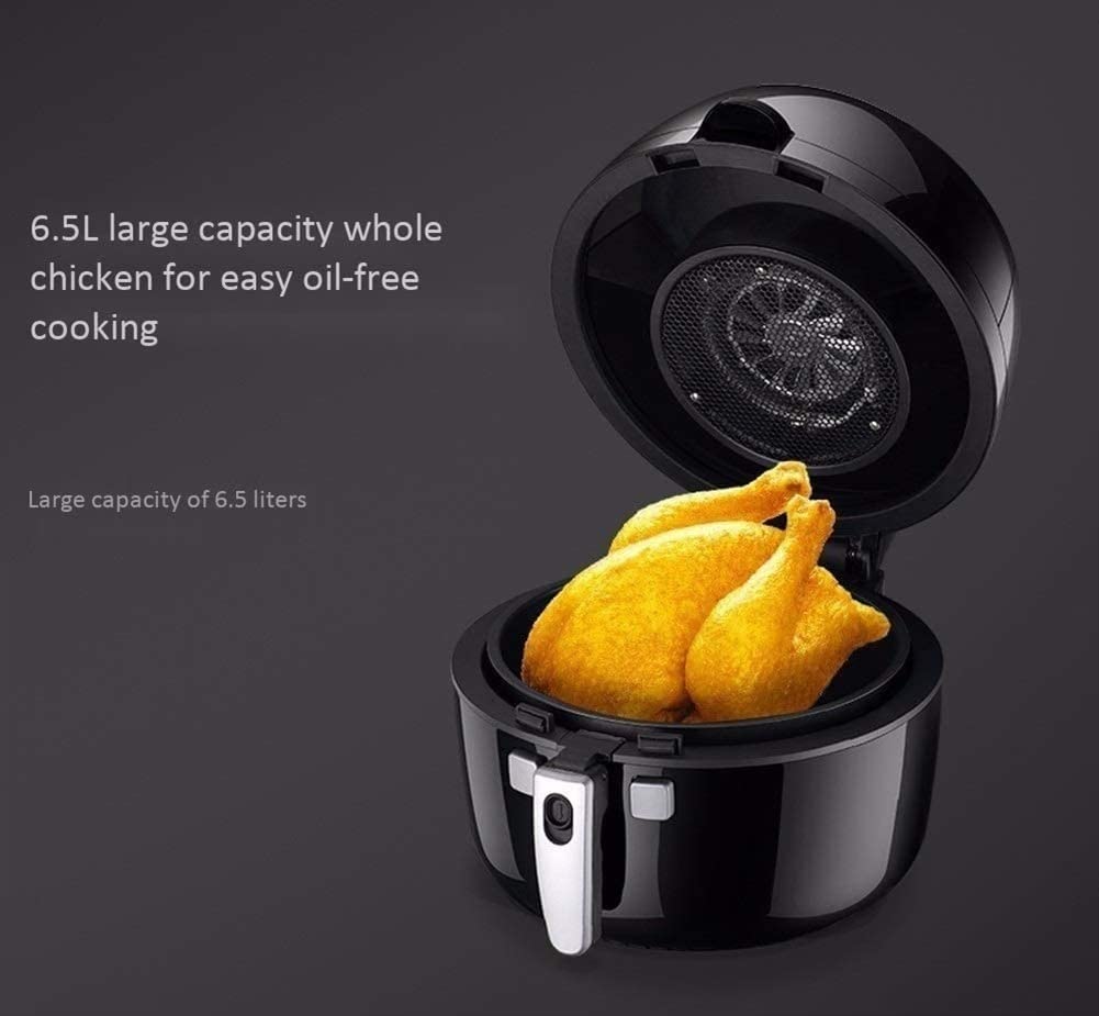 **1350W Digital Air Fryer with LED Touch Screen & Precise Temperature Control - Nonstick Detachable Basket, Auto Shut Off - Perfect for Healthy Frying, Baking, Roasting & Reheating - Black**