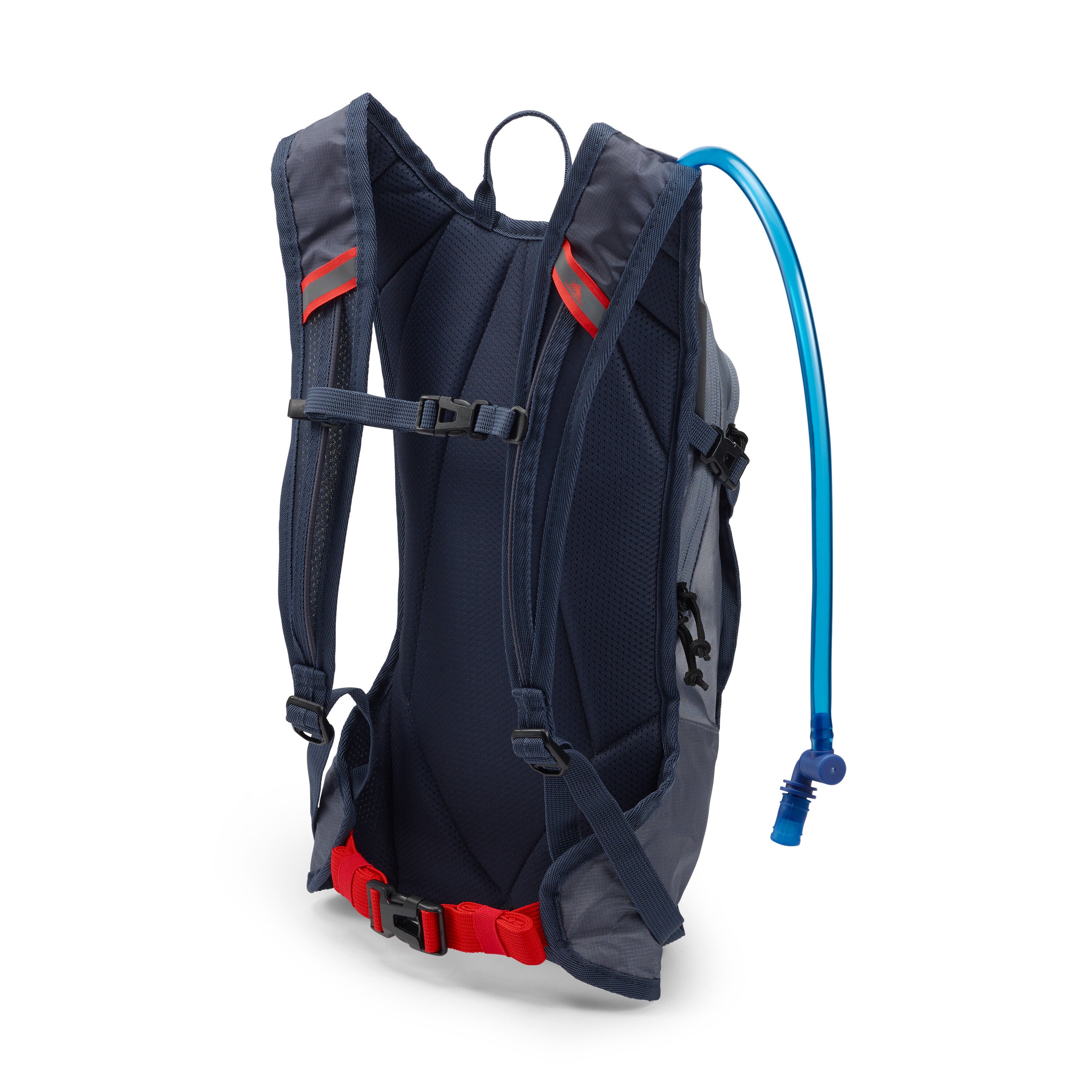 High Sierra Hydrahike 2.0 8L Hydration Backpack - Lightweight Water Bladder Hiking Pack for Men & Women - Perfect for Hiking, Running, Biking & Outdoor Adventures (Grey Blue)