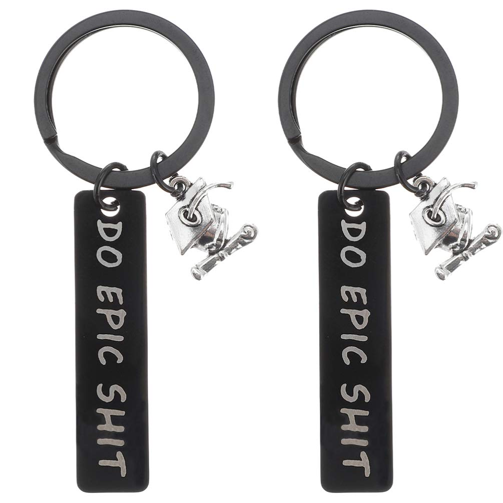 KESYOO 2 Pack Elegant Graduation Keychains - Letter Key Rings for Graduation Gifts, Party Favors & Decorations - Perfect for Graduation Ceremonies, Open House Events & School Celebrations