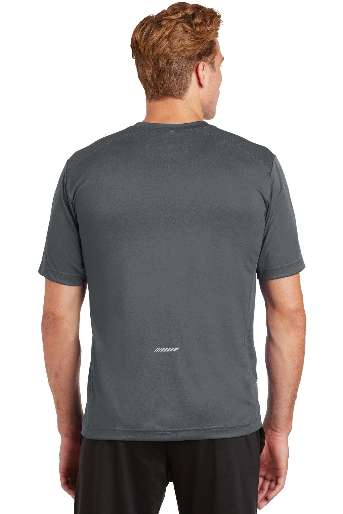 Sport Tek ST380 Elevate Performance T-Shirt for Men - Moisture Wicking Workout Tee in Iron Grey, Medium - Ideal for Gym, Running & Outdoor Activities