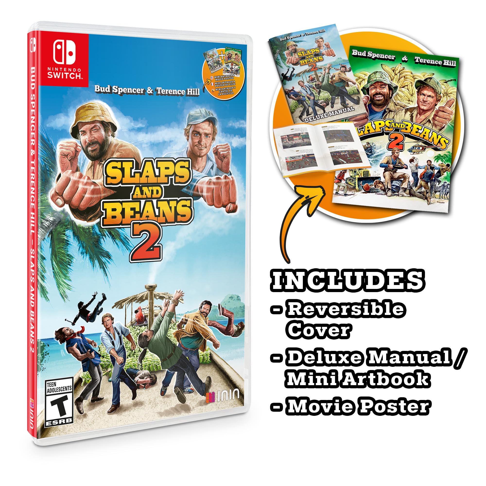 Bud Spencer & Terence Hill - Slaps and Beans 2 Nintendo Switch Game | Classic Beat 'Em Up Adventure | Perfect for Co-op Gaming & Retro Fans