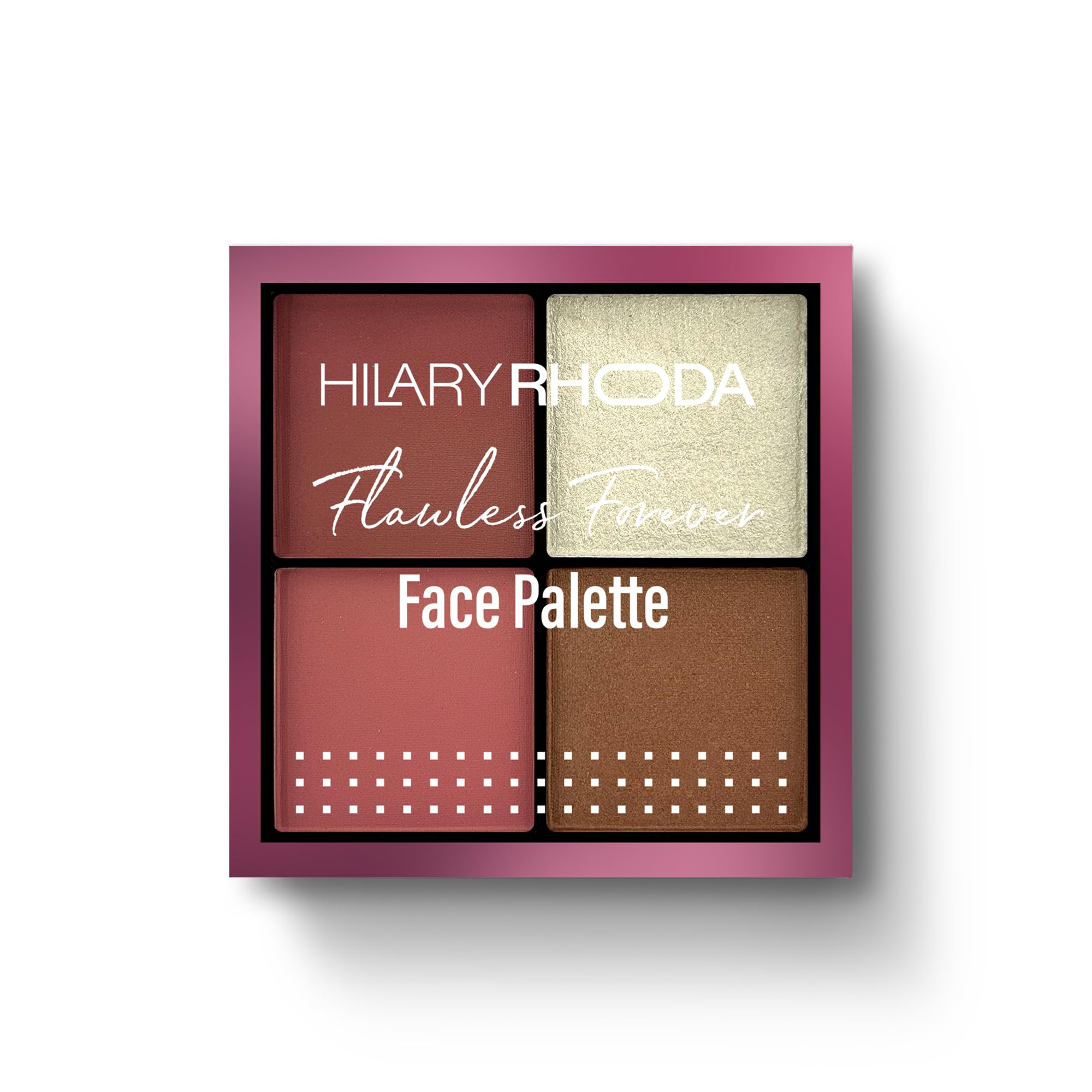 Hilary Rhoda Flawless Forever Face Palette - All-in-One Makeup Kit with Highlighter, Contour & 2 Blushes | Highly Pigmented, Long Lasting | 11.2g (Light Shade 01) | Perfect for Daily Makeup, Bridal Looks & Professional Contouring