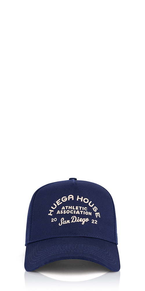 Premium Navy Blue Baseball Cap - Athletic Association Embroidered Logo Hat for Men & Women - Comfortable Adjustable Snapback for Sports, Outdoor Activities & Casual Wear