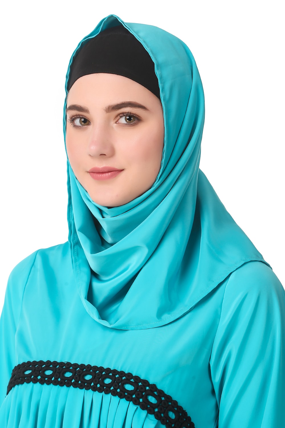 Turquoise Maternity Salwar Kameez - Comfortable Crepe Fabric Indian Pregnancy Dress for Special Occasions & Baby Showers