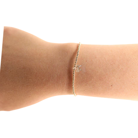 Gold Bow Charm Beaded Bracelet for Women - Elegant Fashion Jewelry Gift for Birthday, Anniversary & Special Occasions