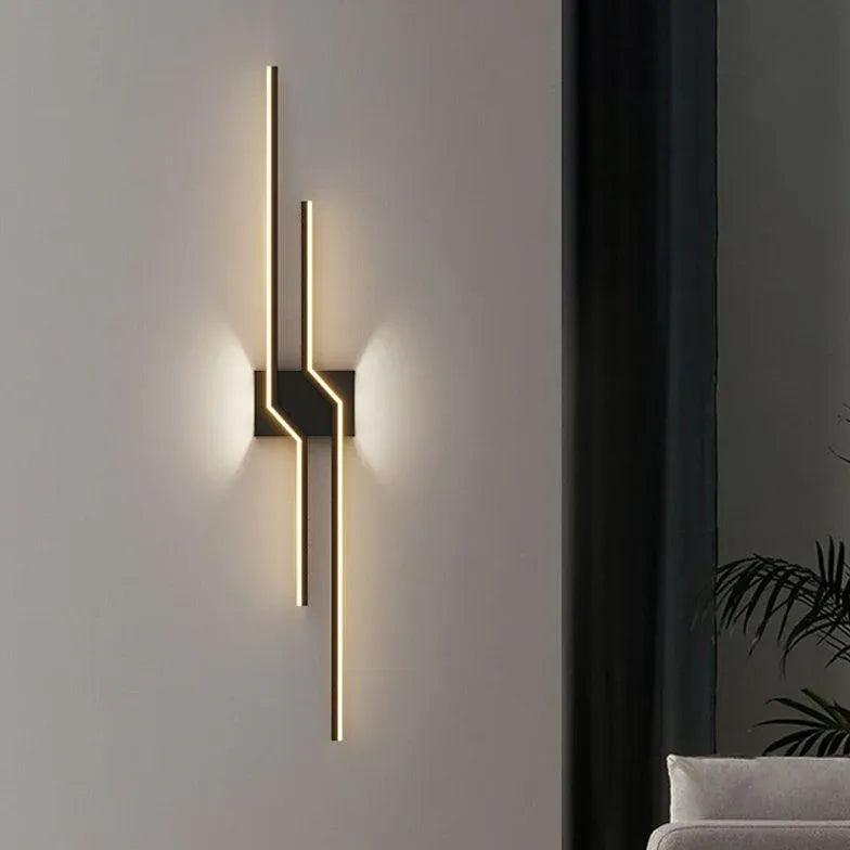 Modern Linear LED Wall Lights - Geometric Design for Living Room, Bedroom & Office | Energy-Efficient Indoor Lighting