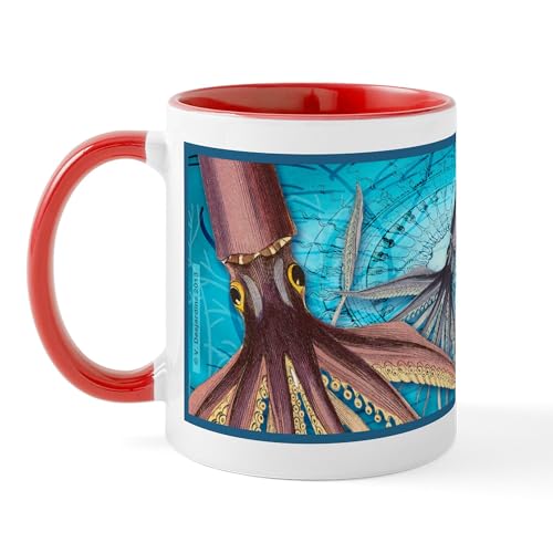 White/Red Inside - Giant Squid Mug