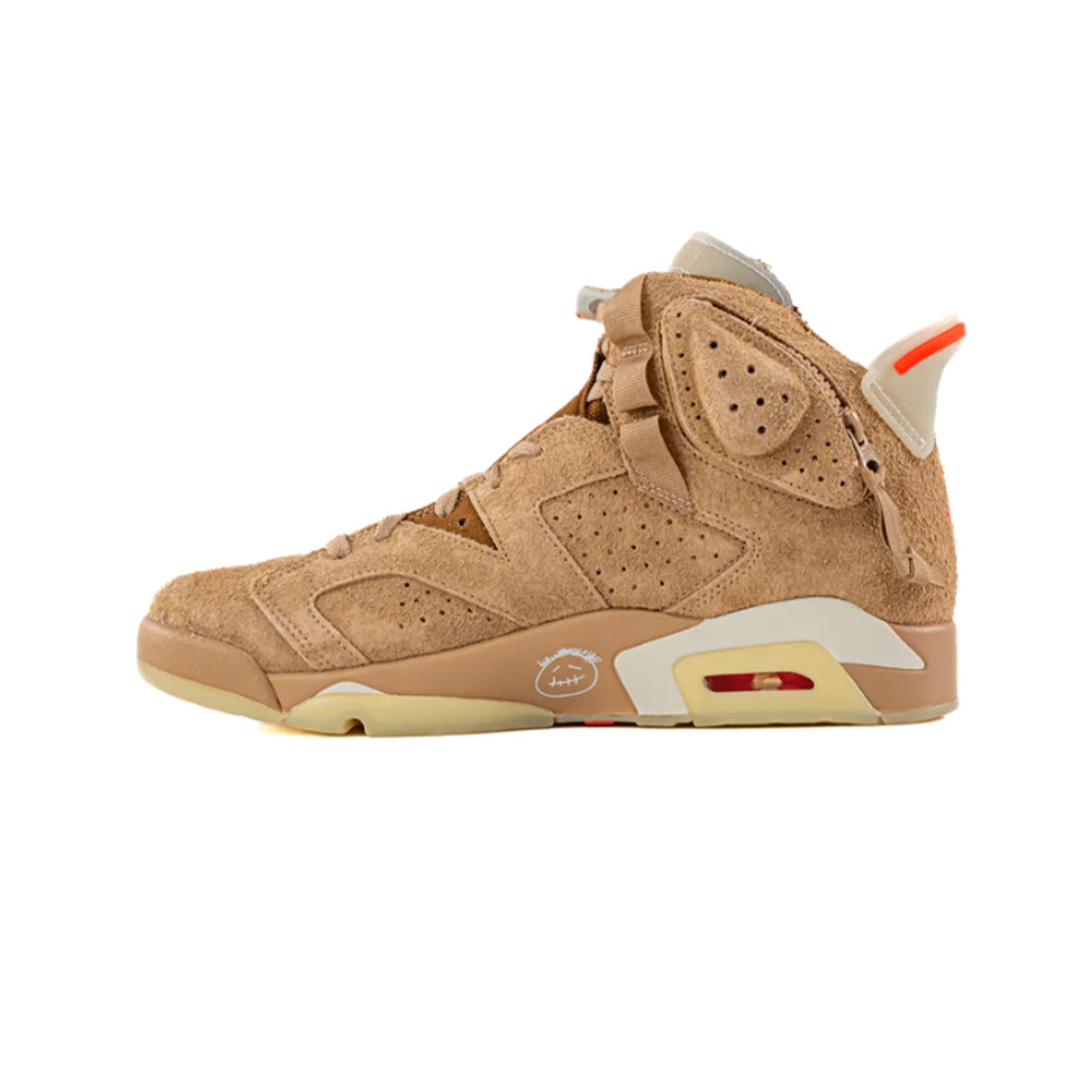 Air Jordan 6 x Travis Scott Retro 'British Khaki' Sneakers (2021) - Men's Basketball Shoes for Streetwear & Casual Fashion