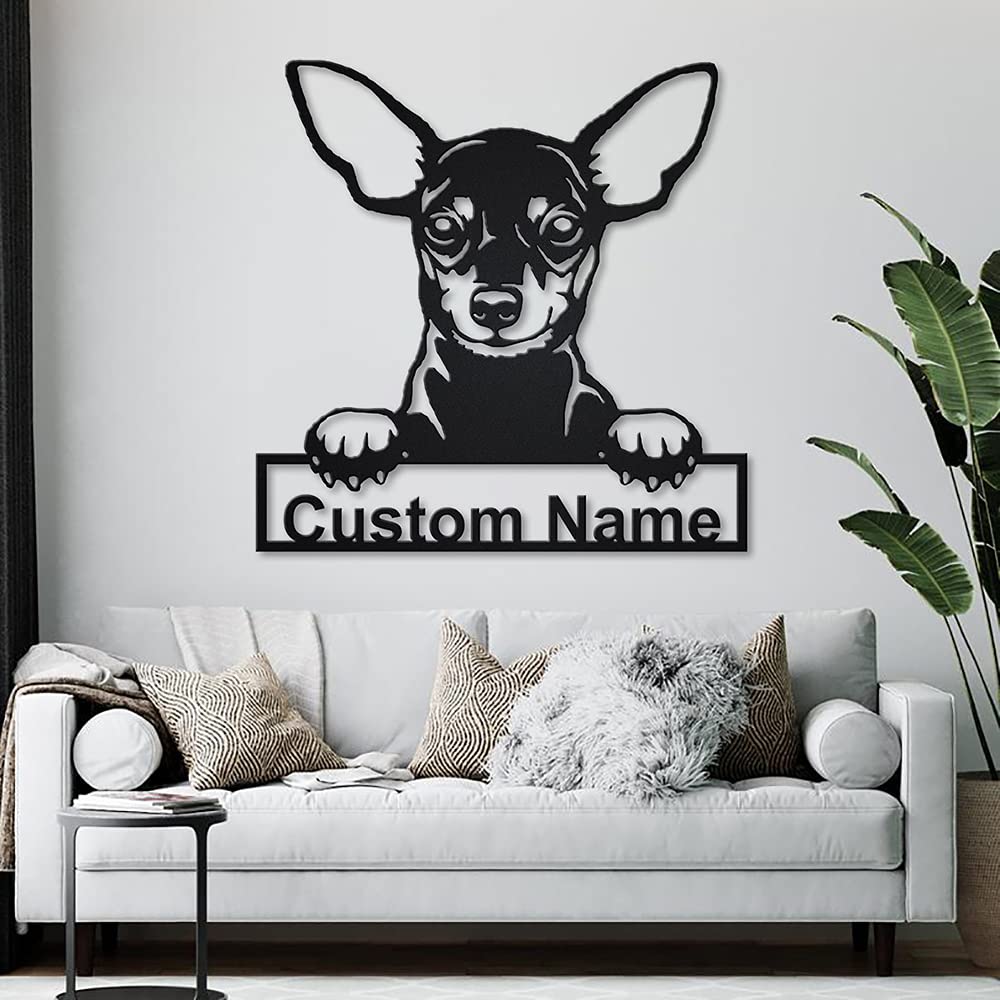 Custom Miniature Pinscher Dog Metal Sign - Personalized Laser Cut Home Decor for Dog Lovers | Perfect for Living Room, Bedroom, or Outdoor Kennel Decor