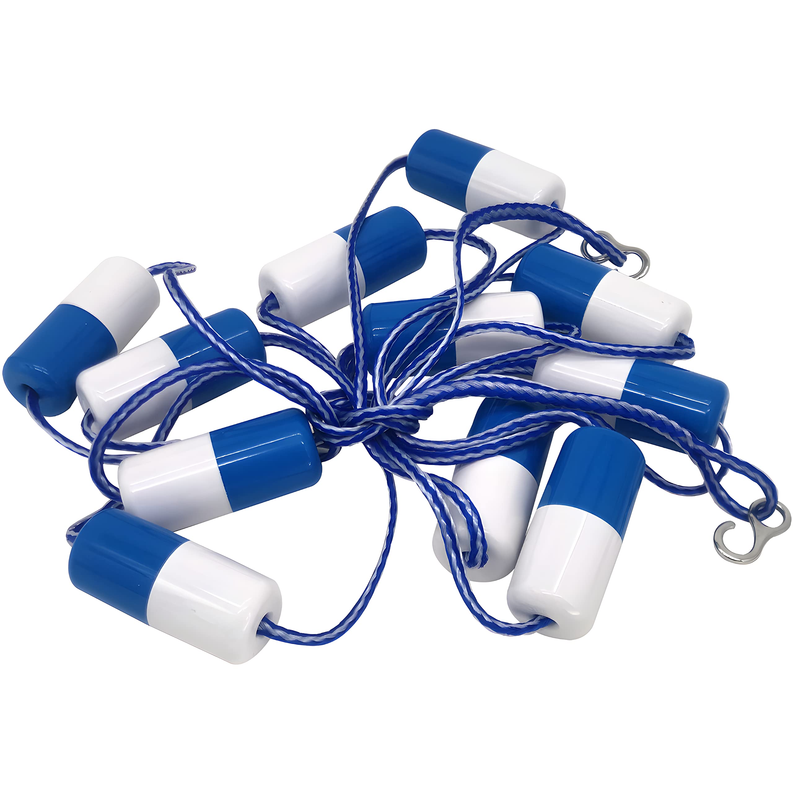 Fibropool Safety Rope with Floating Buoys | Pre-Assembled Pool Divider with Hooks for Swimming Pool Safety | Perfect for Lap Swimming, Water Exercise & Pool Organization