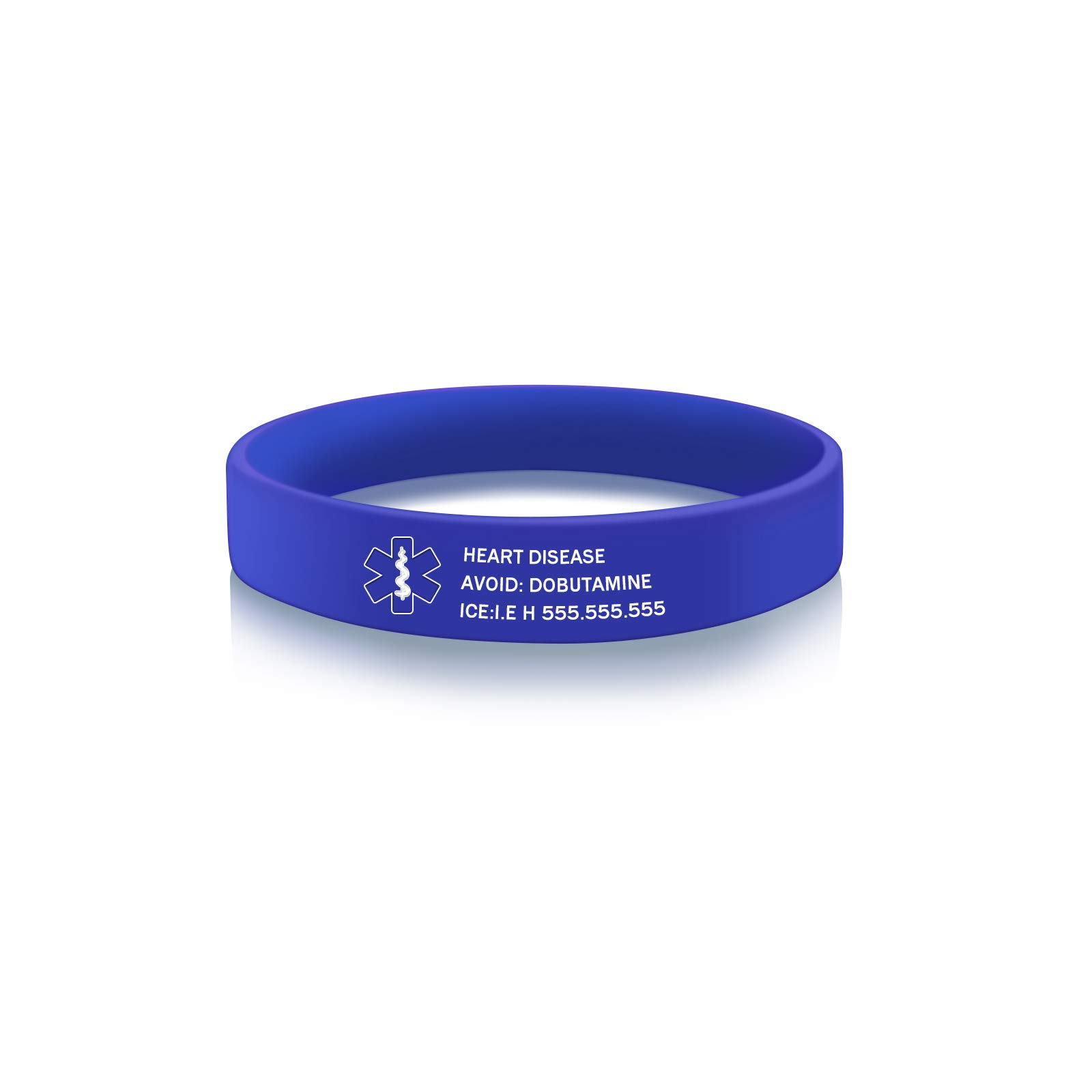 Custom Silicone Medical Alert ID Bracelet for Men & Women - Personalized Engraved Name Waterproof Emergency Bracelet for Grandparents, Kids & Adults - Ideal for Allergies, Diabetes & Outdoor Activities