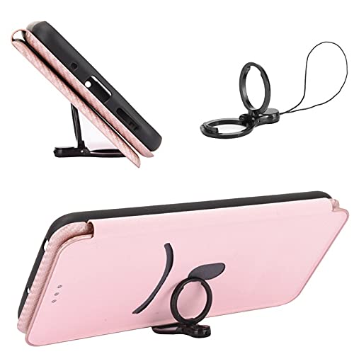 Luxury Carbon Fiber PU+TPU Hybrid Flip Wallet Case for Blackview A55 - Shockproof Full Protection Phone Cover (Pink) | Perfect for Business, Travel & Everyday Use