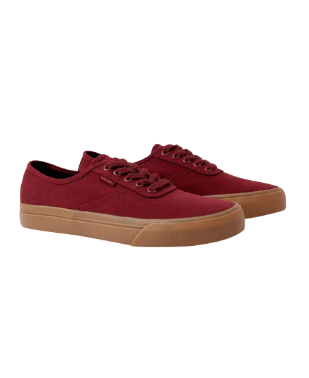 Rip Curl RCC Ox Tracks CVS Sneakers - Maroon/Gum Color Men's Casual Shoes | Perfect for Beach, Surfing & Everyday Wear (Outlet Product)