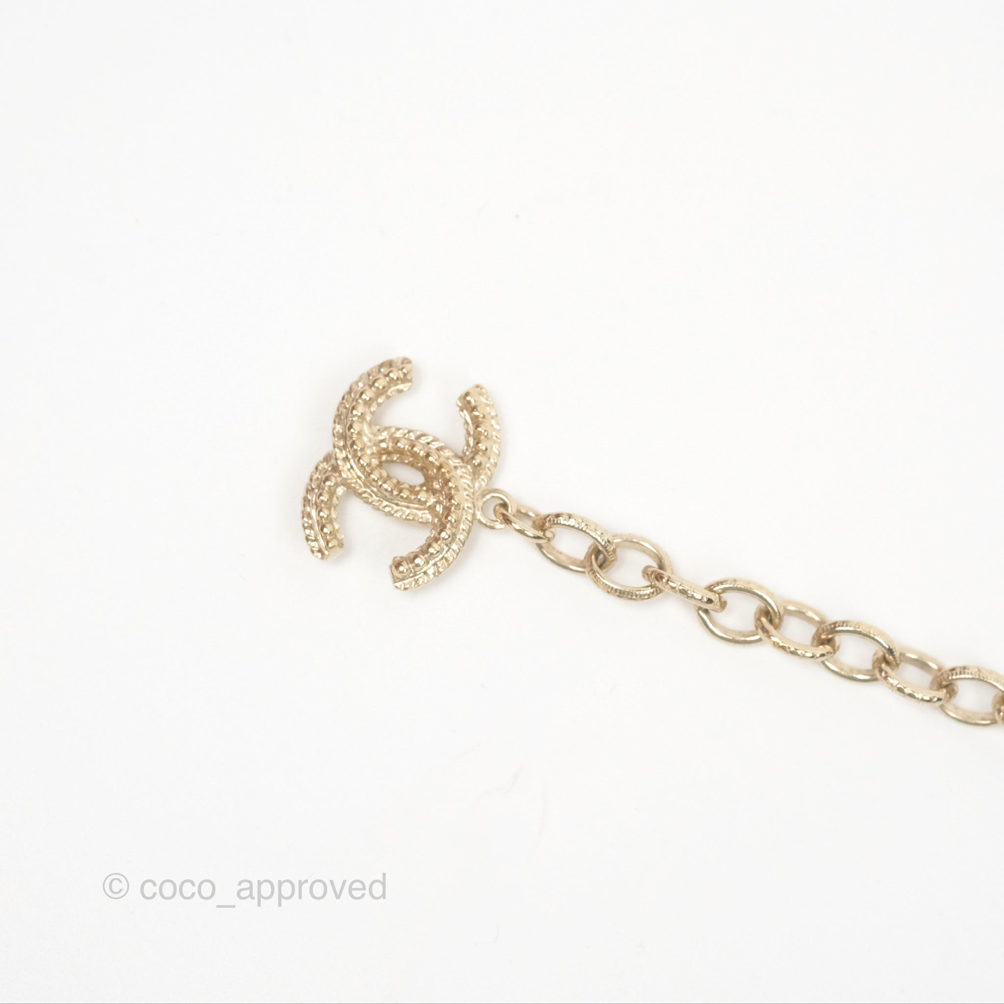 Chanel CC Pearl Gemstone Long Necklace in Gold Tone - 17A Collection | Elegant Jewelry for Women, Perfect for Parties, Weddings & Special Occasions