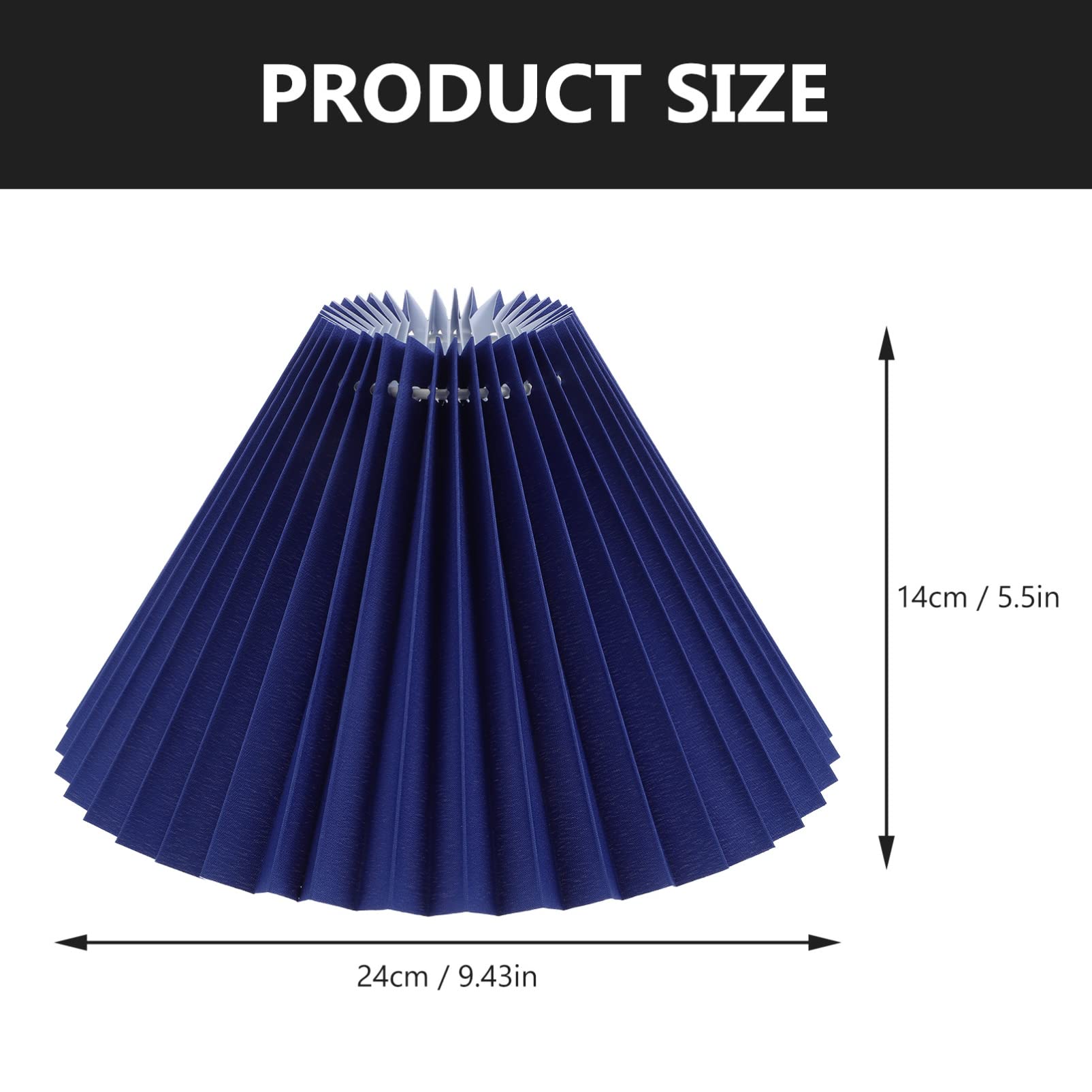 Mobestech Mushroom Lamp Shade - E27 Clip On Pleated Eggshell Fabric Replacement Cover for Table, Wall & Floor Lamps - Blue Chandelier Protector - Perfect for Bedroom, Living Room & Nursery Decor